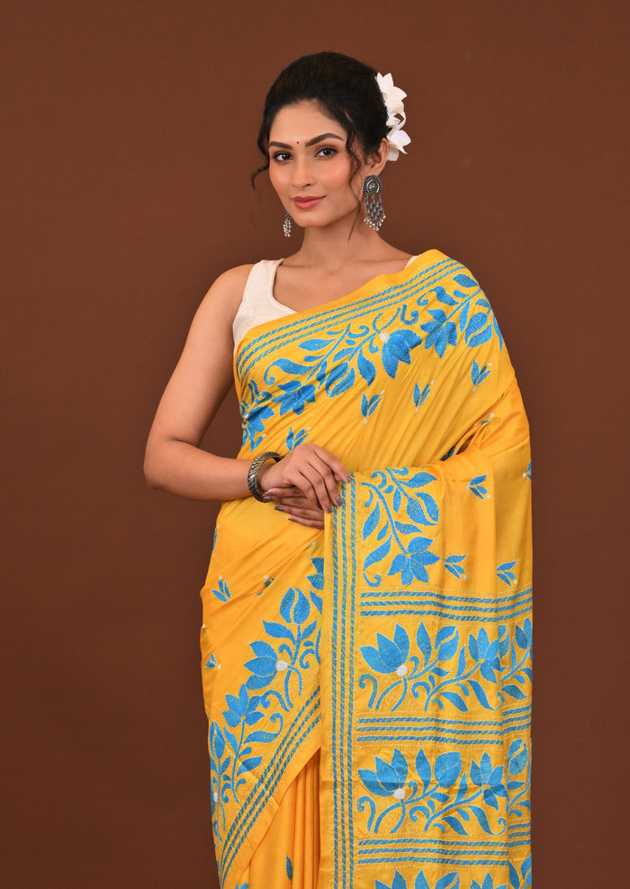 Blended Silk Kantha Saree