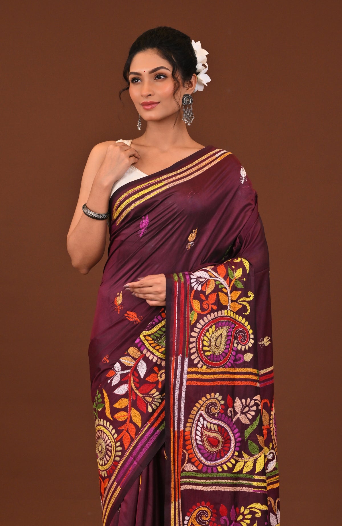 Blended Silk Kantha Saree