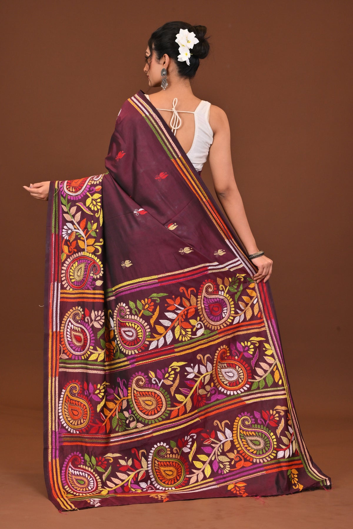 Blended Silk Kantha Saree