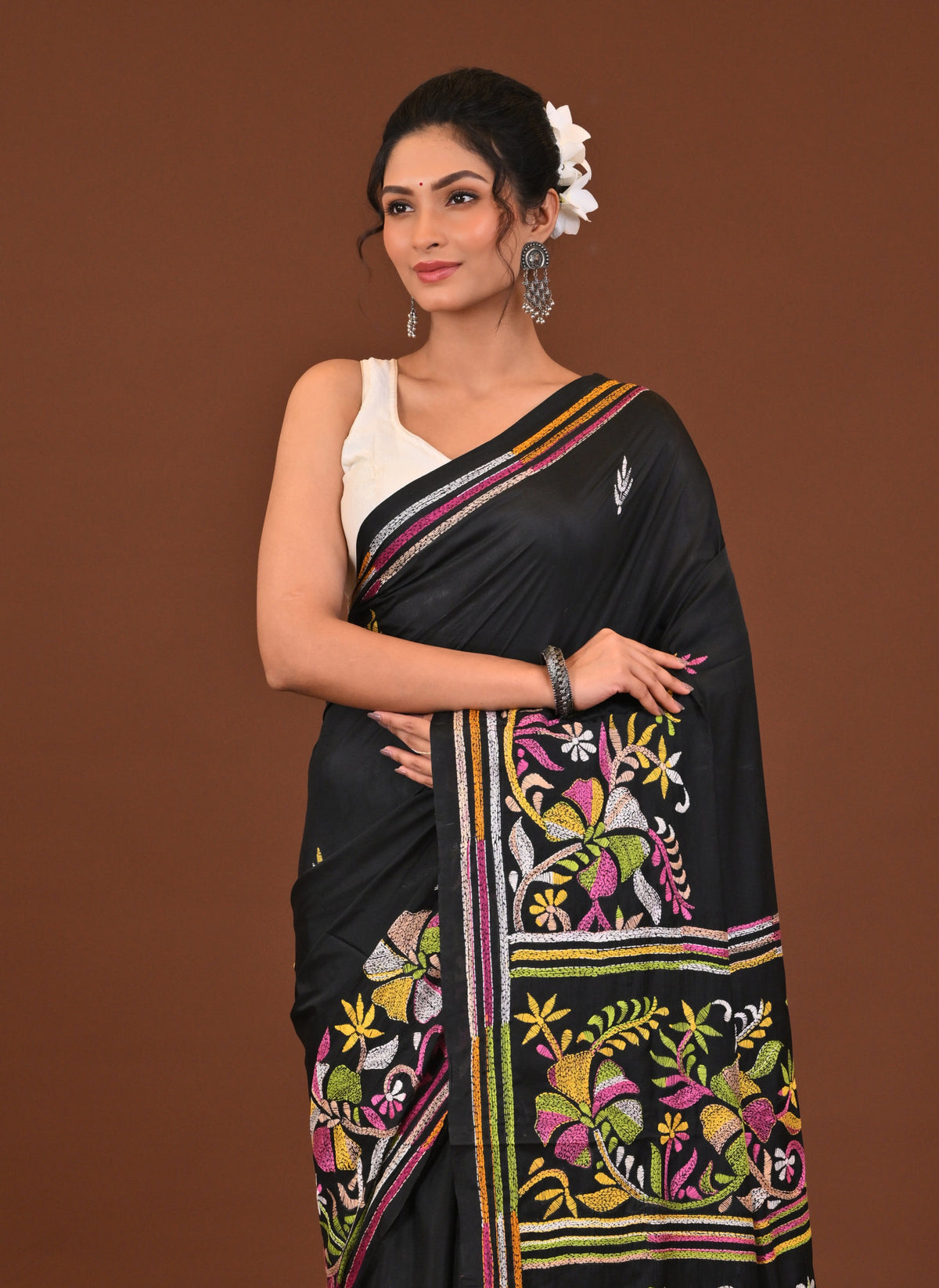 Blended Silk Kantha Saree