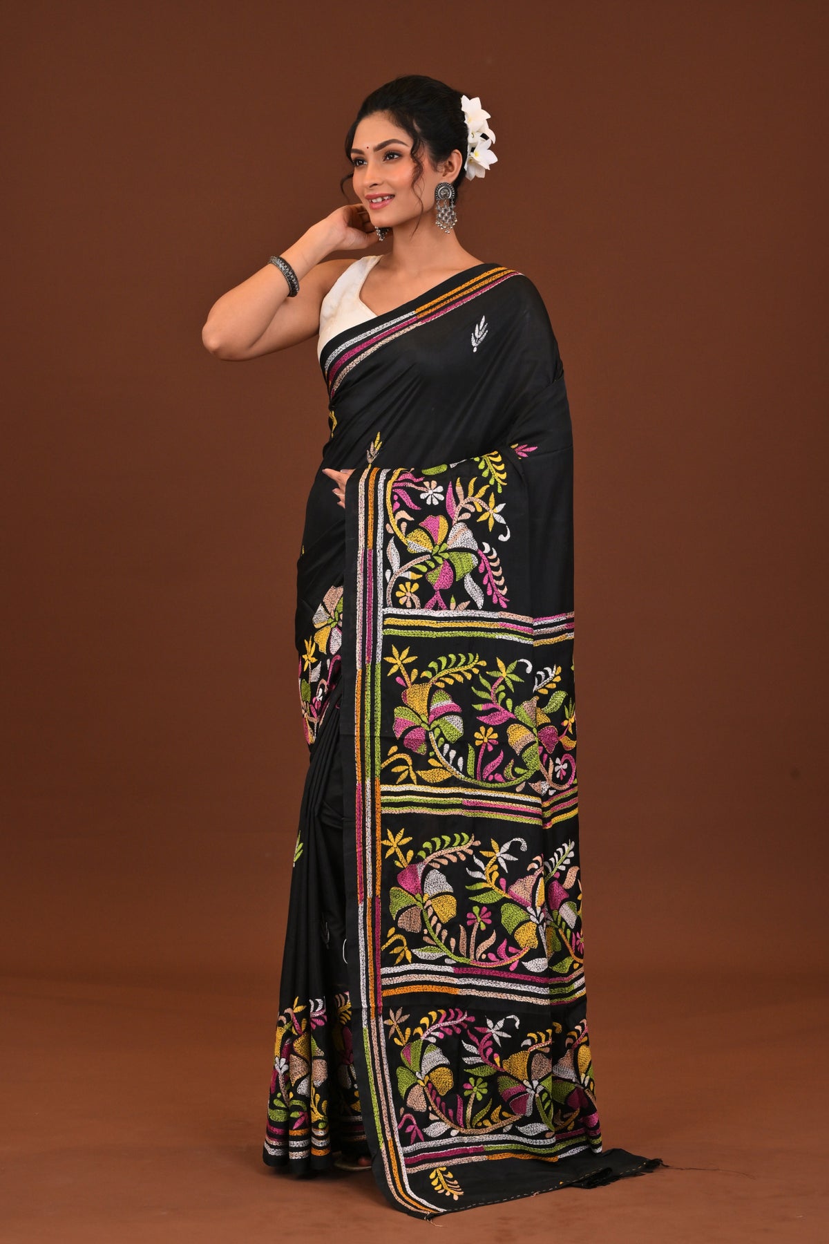 Blended Silk Kantha Saree