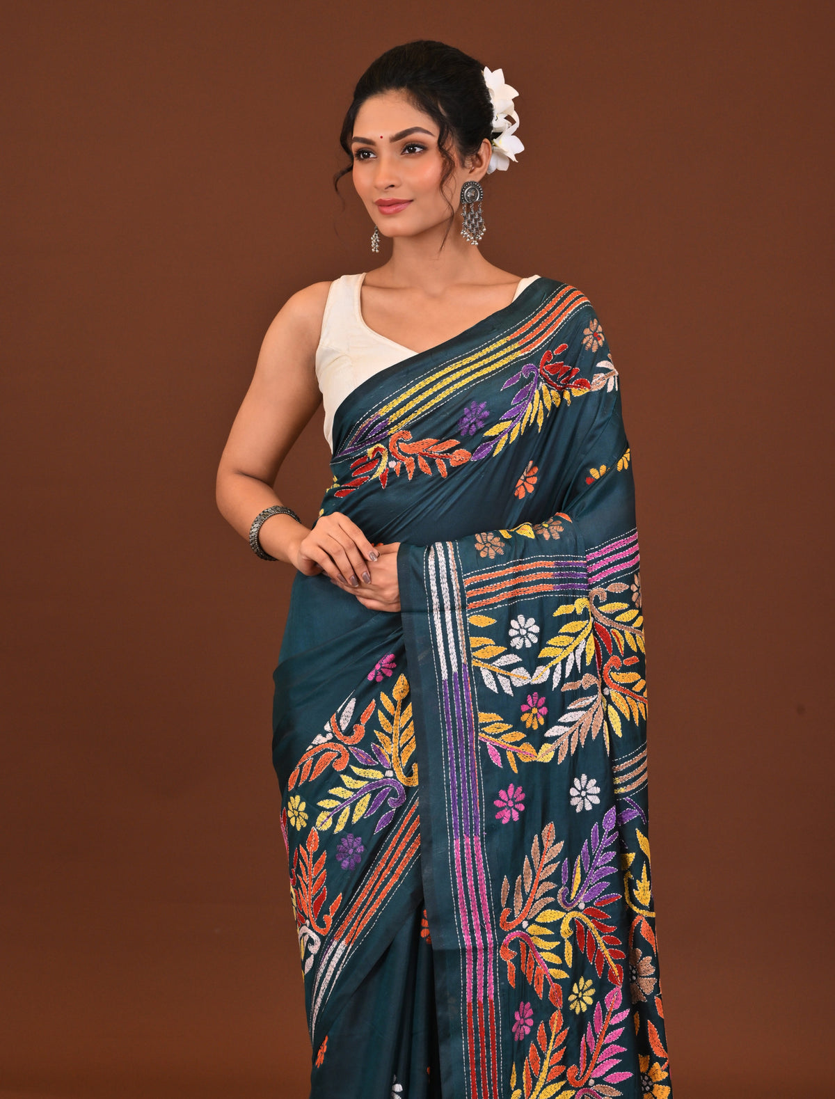 Blended Silk Kantha Saree