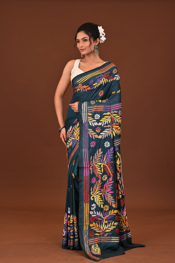 Blended Silk Kantha Saree