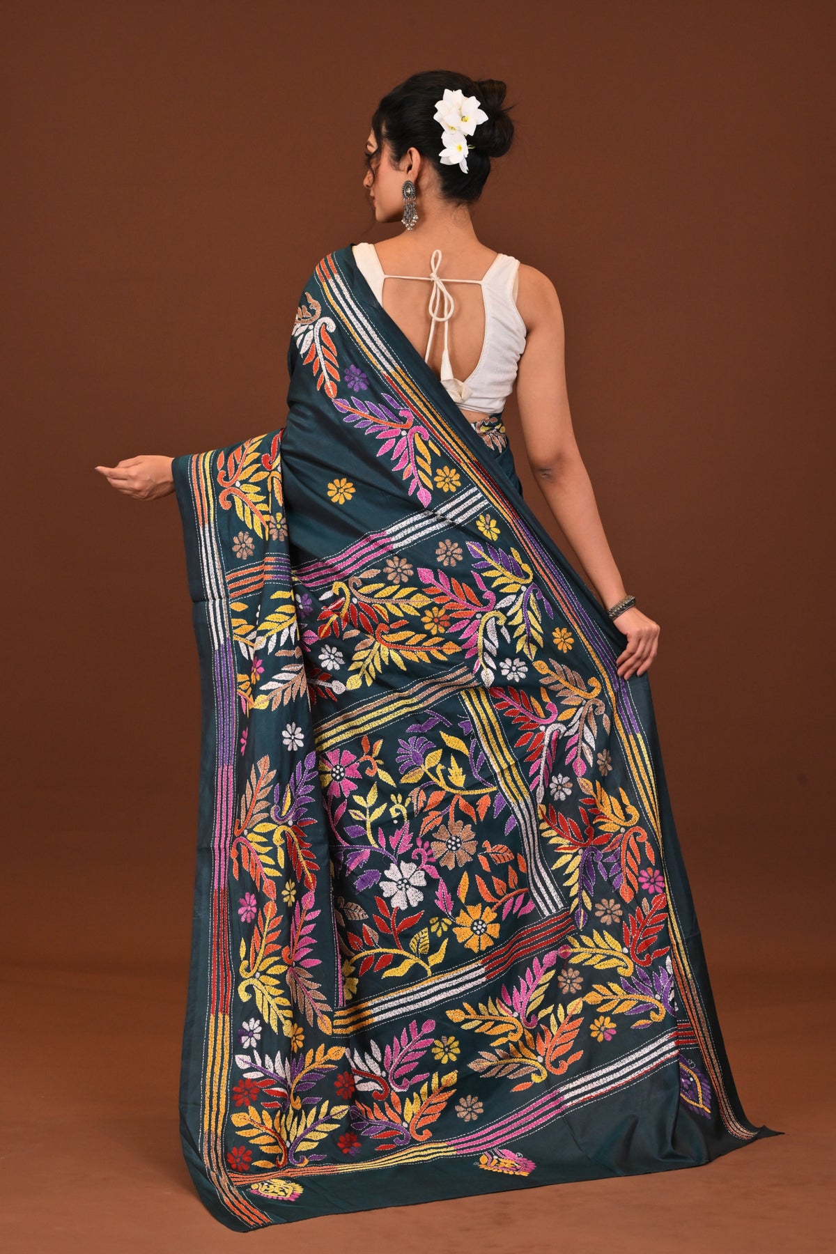 Blended Silk Kantha Saree