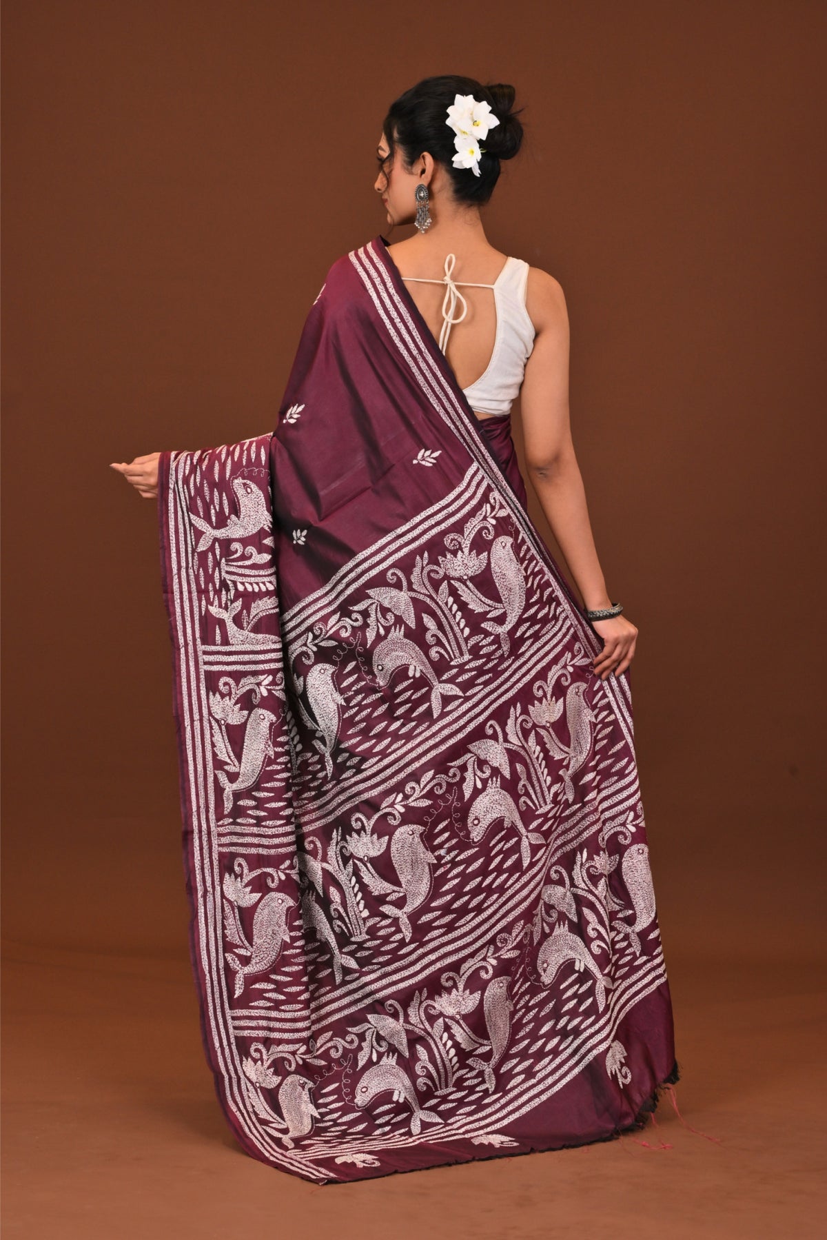 Blended Silk Kantha Saree