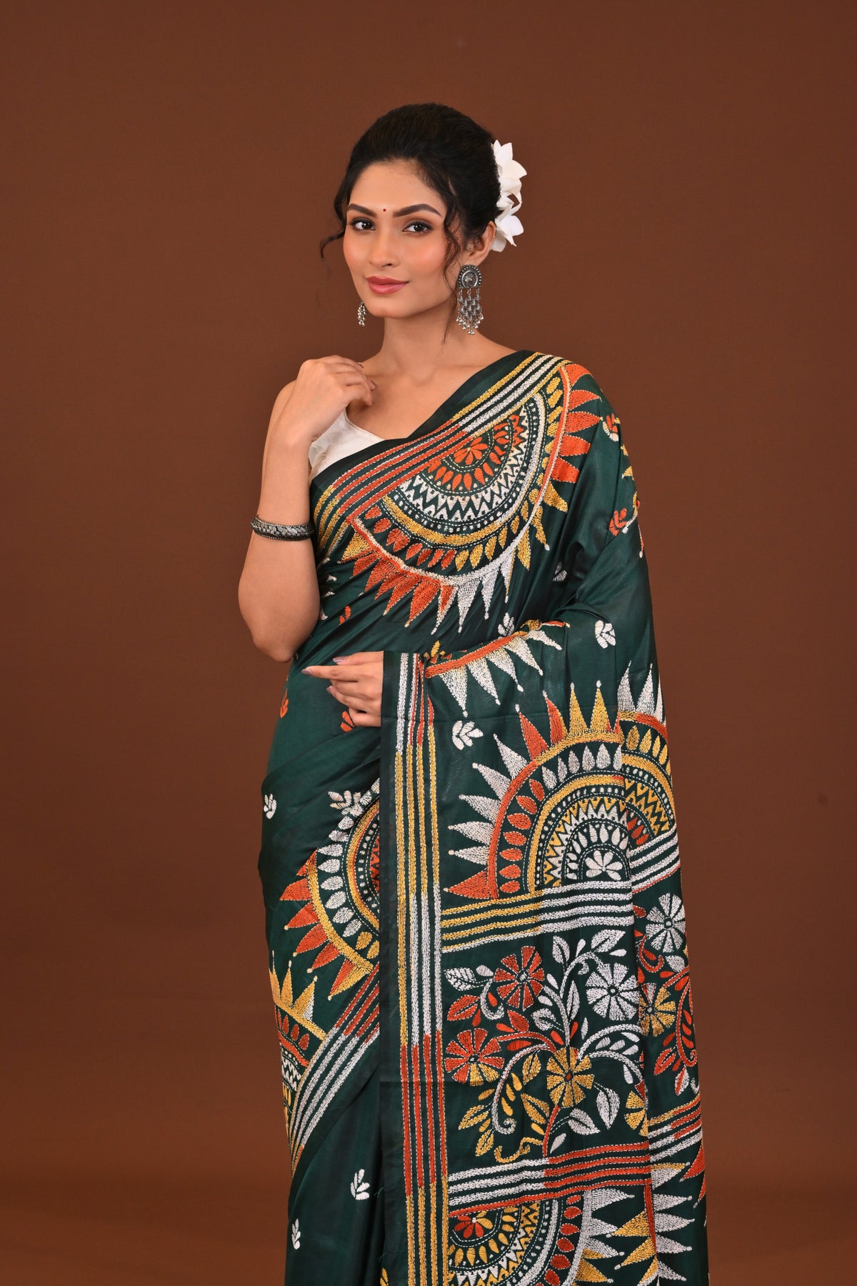 Blended Silk Kantha Saree