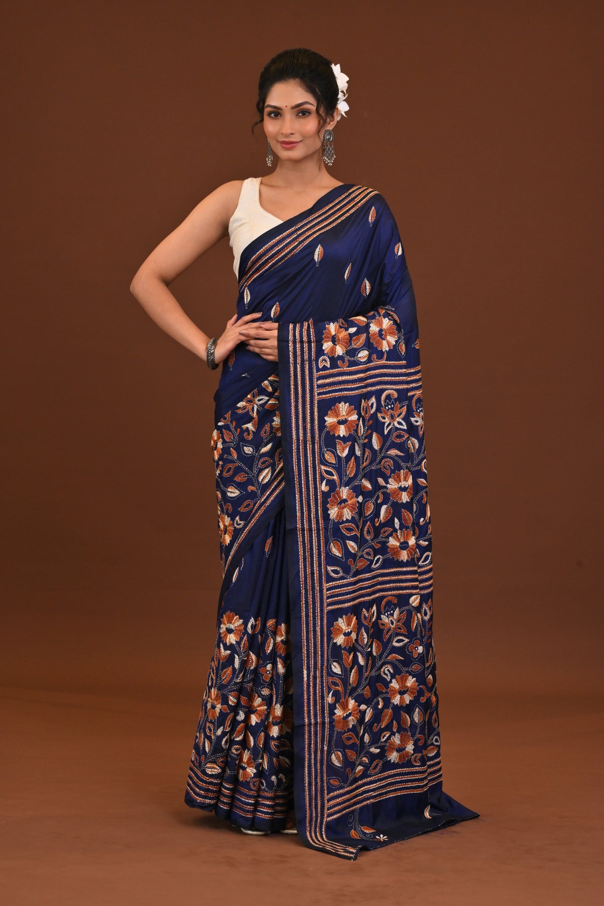 Blended Silk Kantha Saree