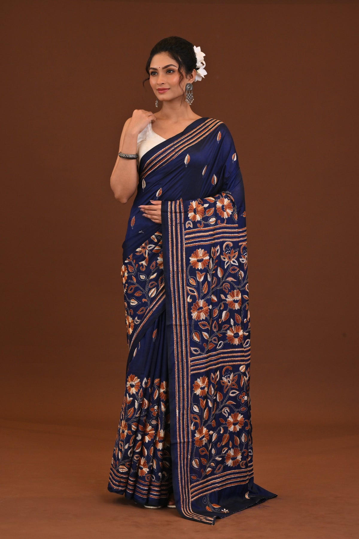 Blended Silk Kantha Saree