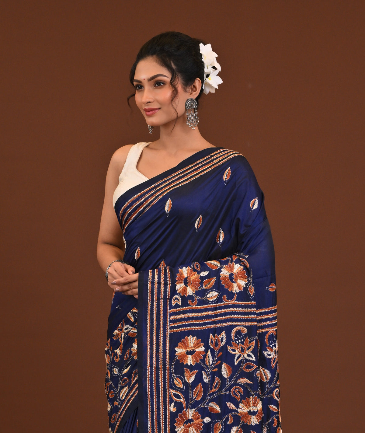 Blended Silk Kantha Saree