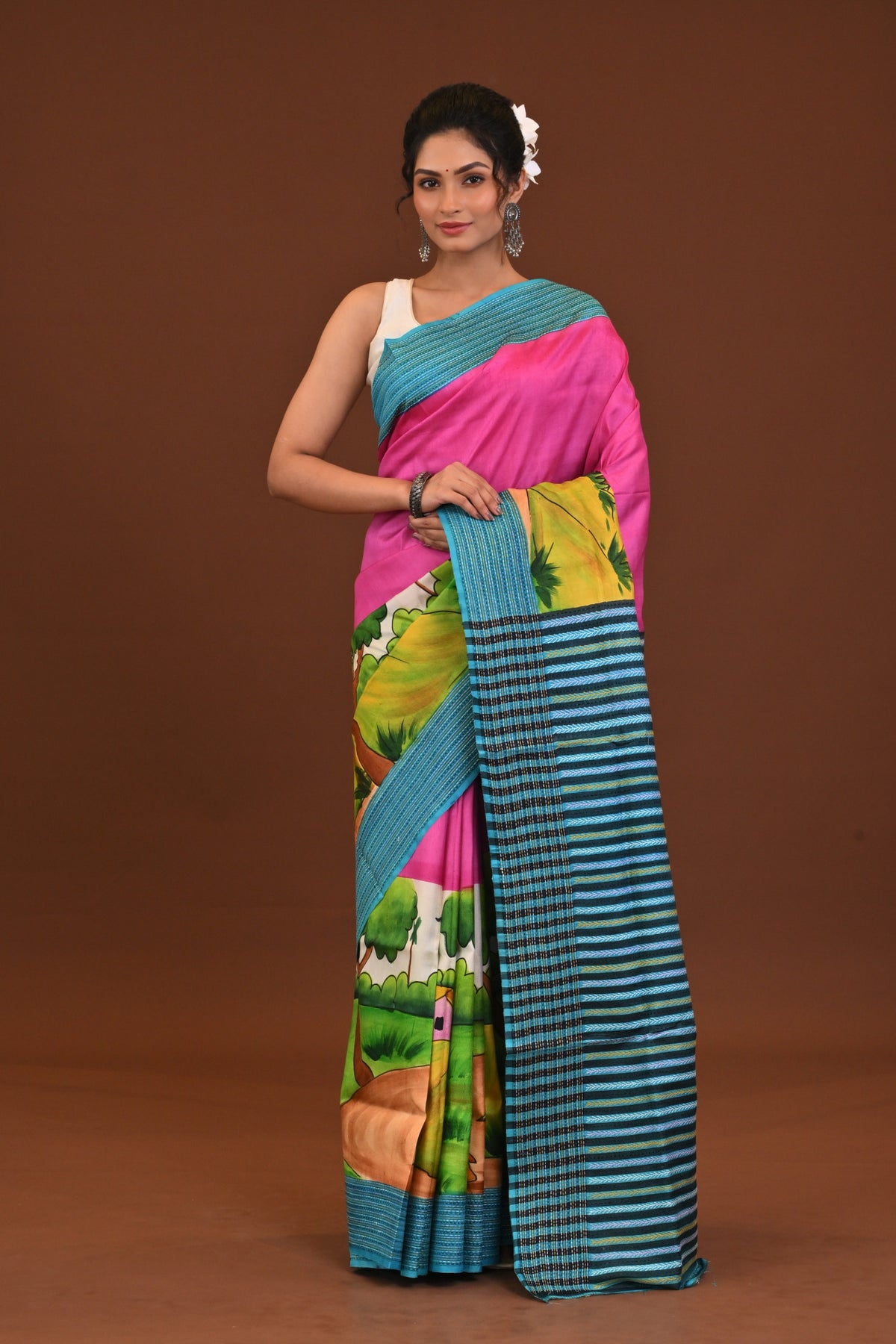 Jalchuri Silk Katha Saree