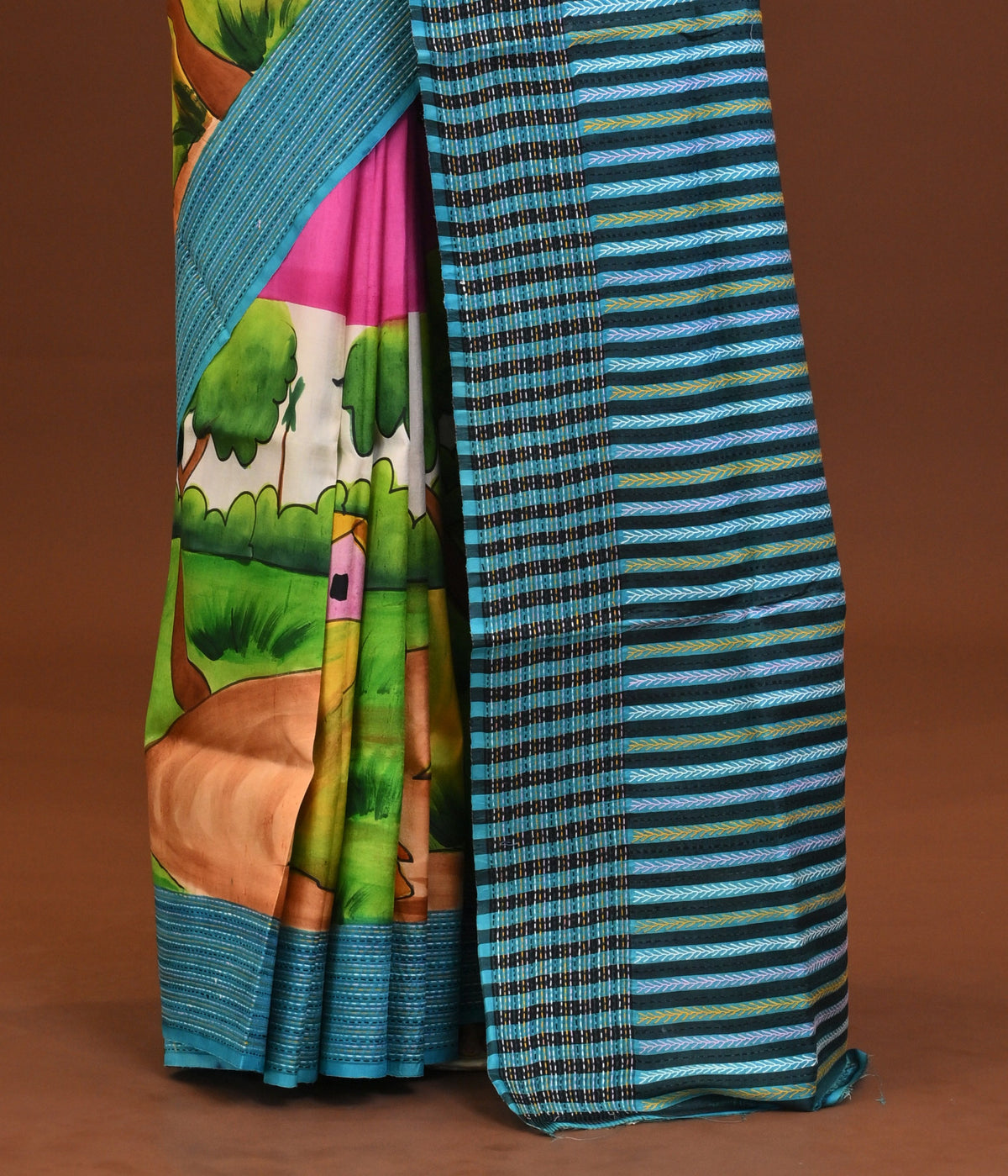 Jalchuri Silk Katha Saree