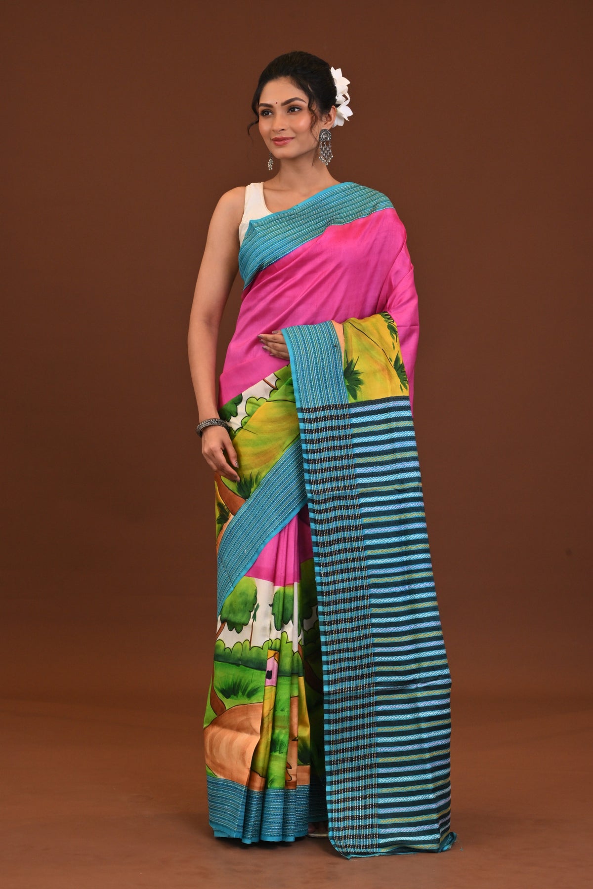 Jalchuri Silk Katha Saree