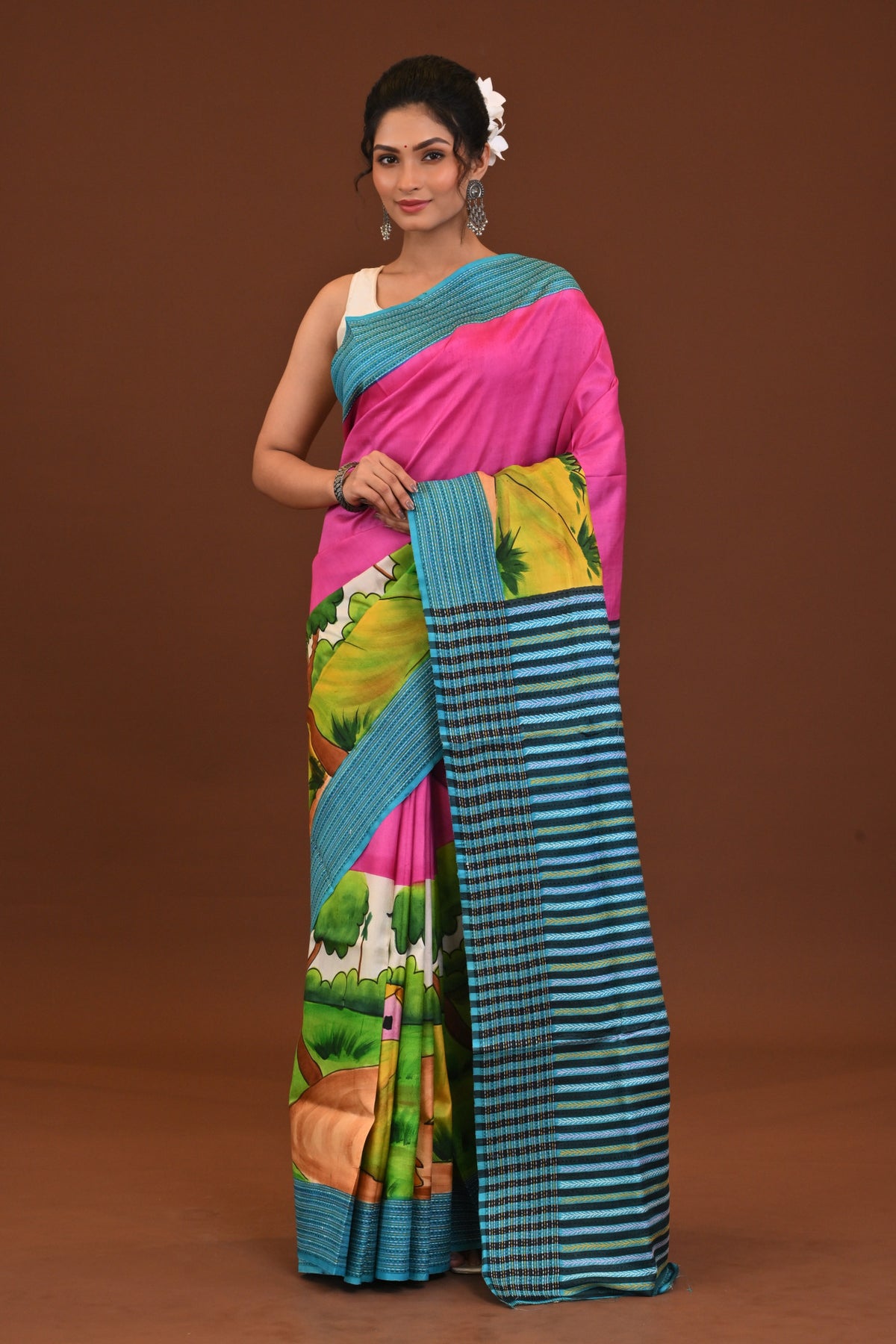 Jalchuri Silk Katha Saree