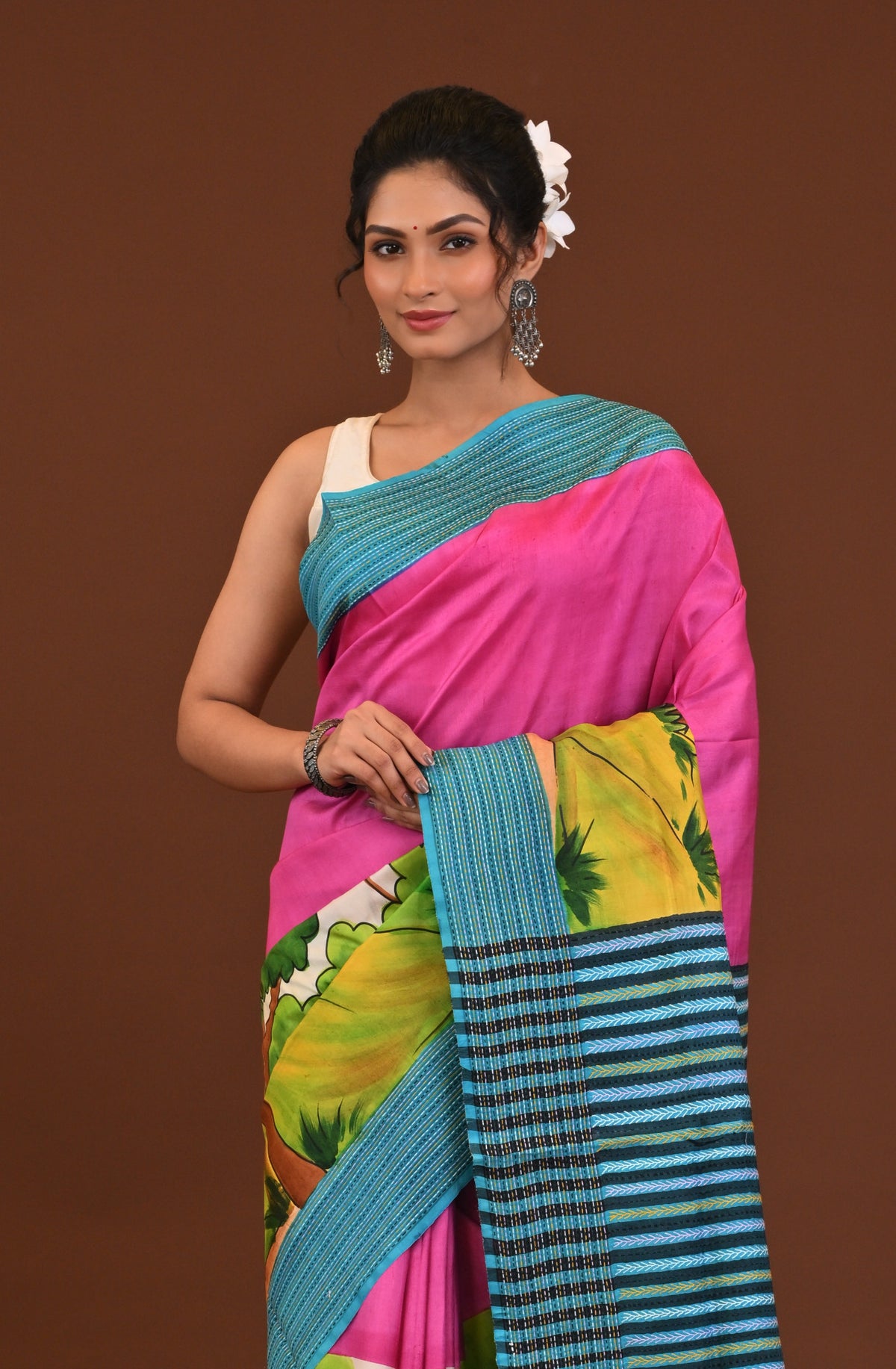 Jalchuri Silk Katha Saree