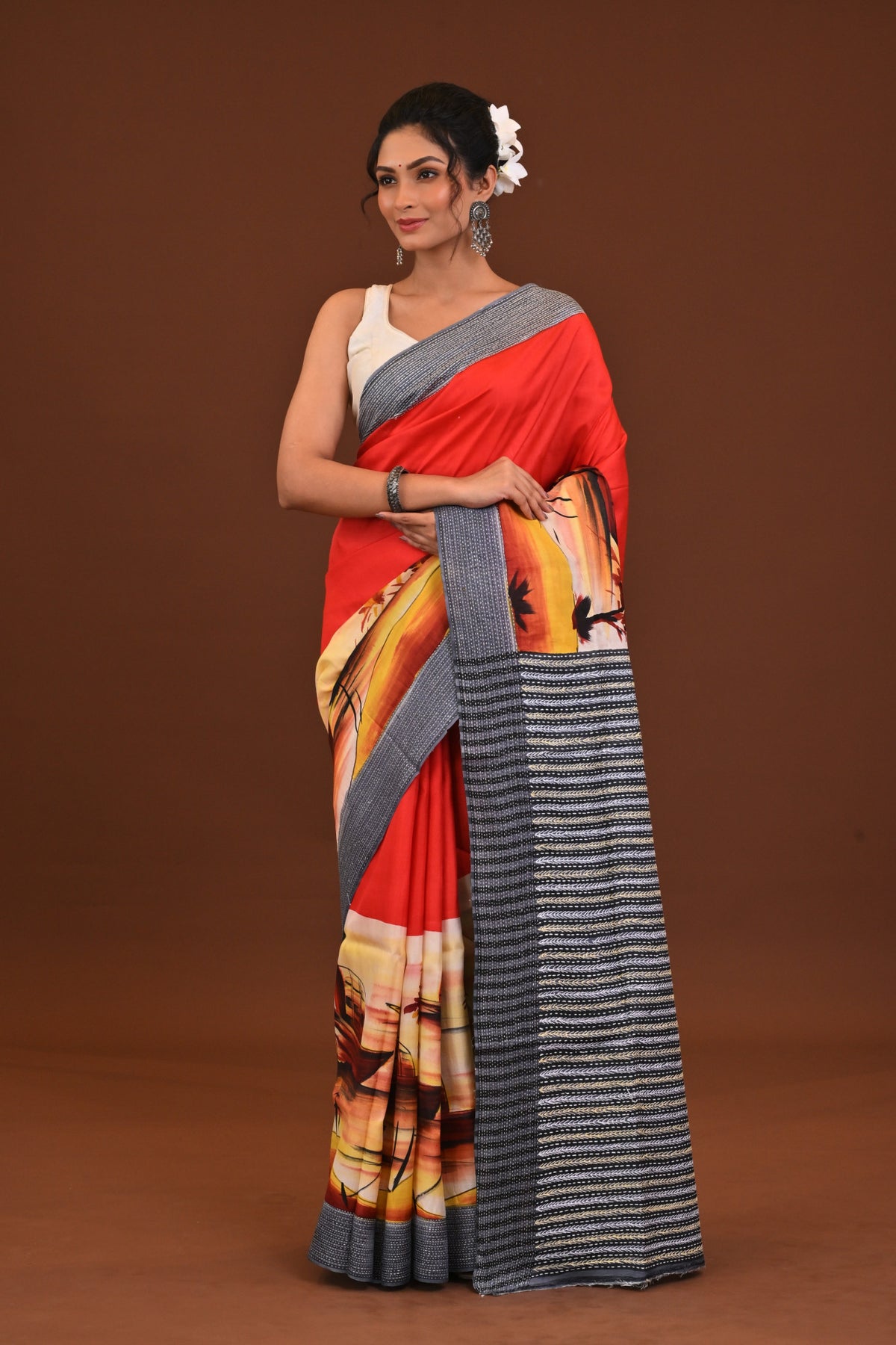Jalchuri Silk Katha Saree