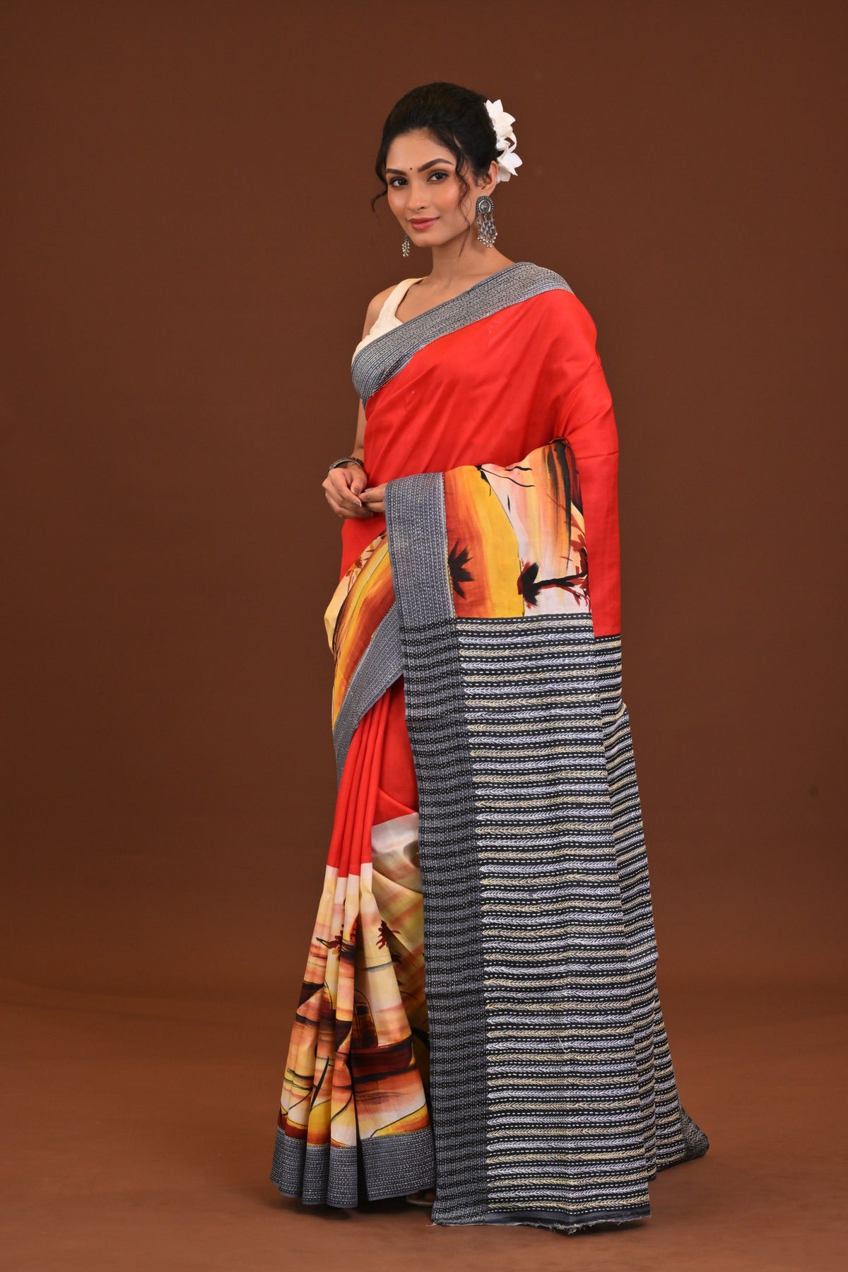 Jalchuri Silk Katha Saree