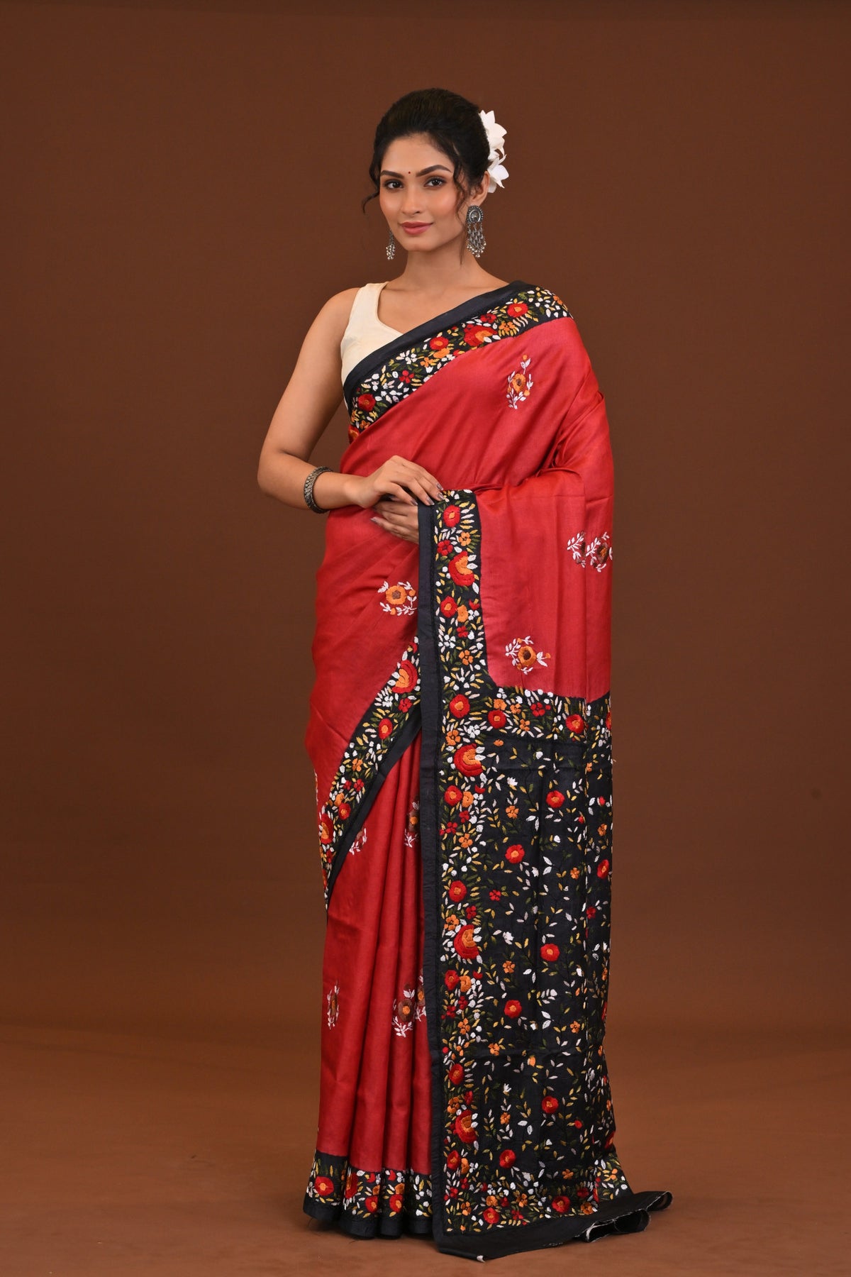 Tussar Dye Parsi Saree