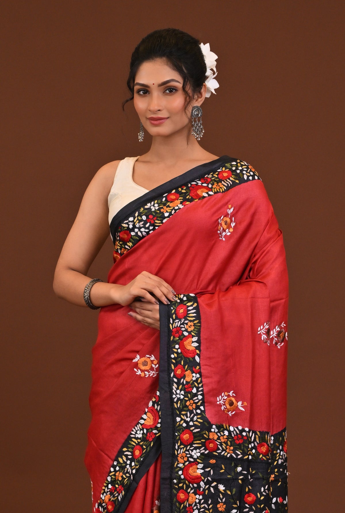 Tussar Dye Parsi Saree