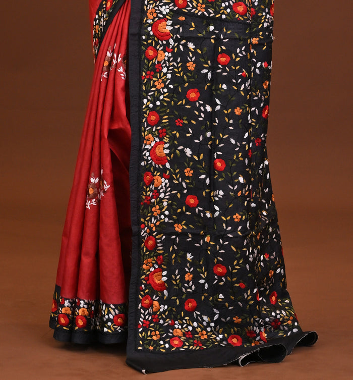 Tussar Dye Parsi Saree