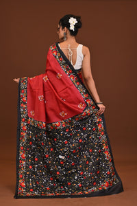 Tussar Dye Parsi Saree