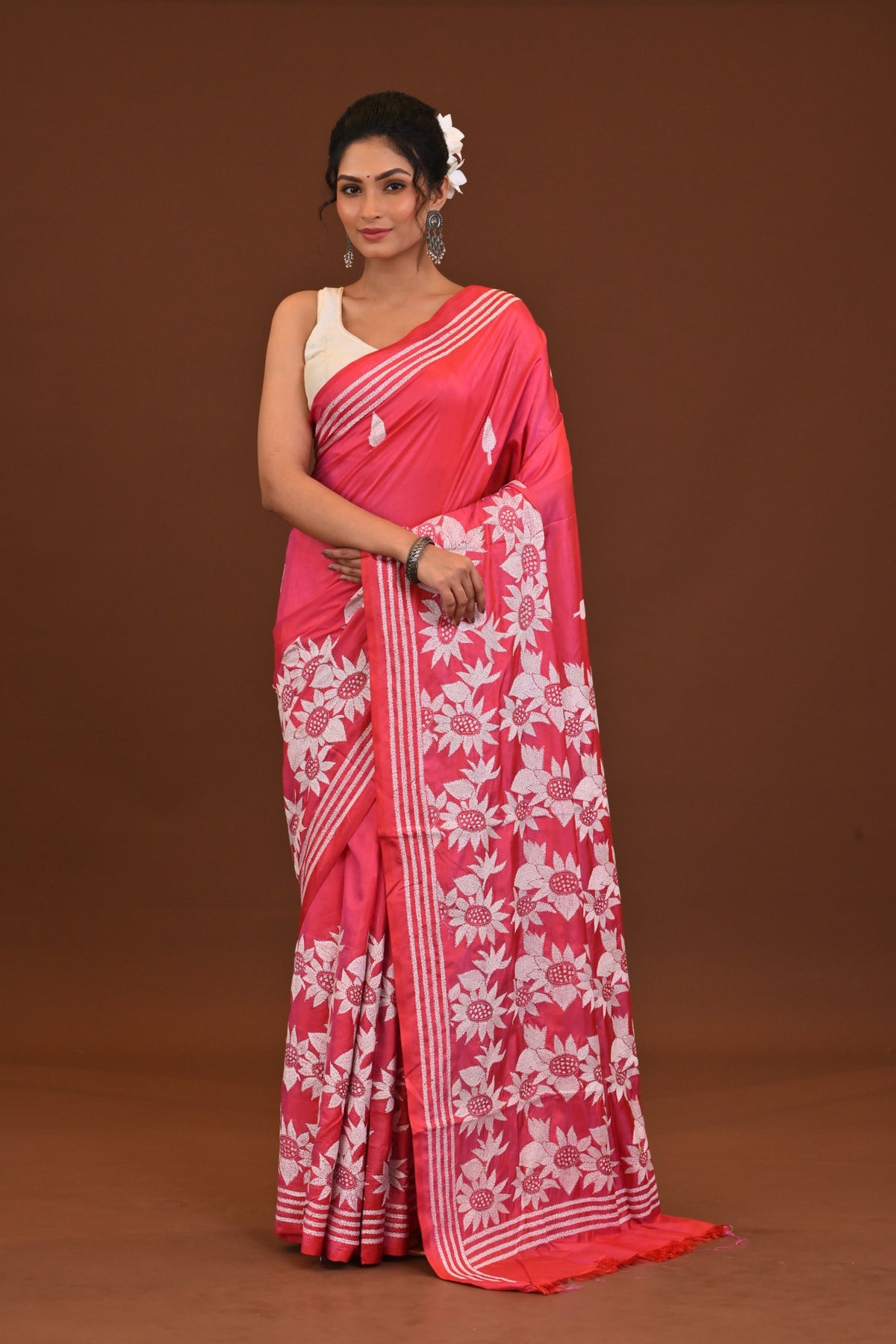 Blended Silk Kantha Saree