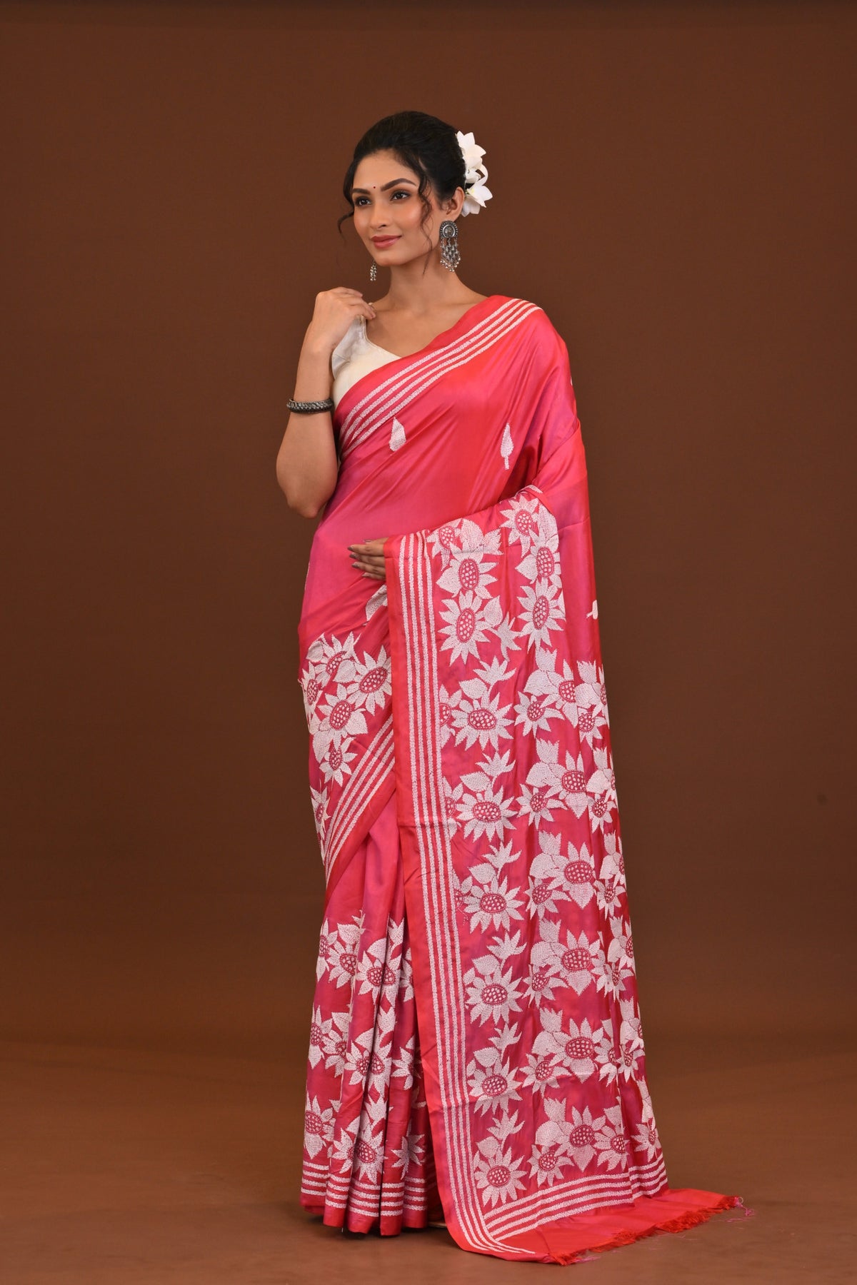 Blended Silk Kantha Saree