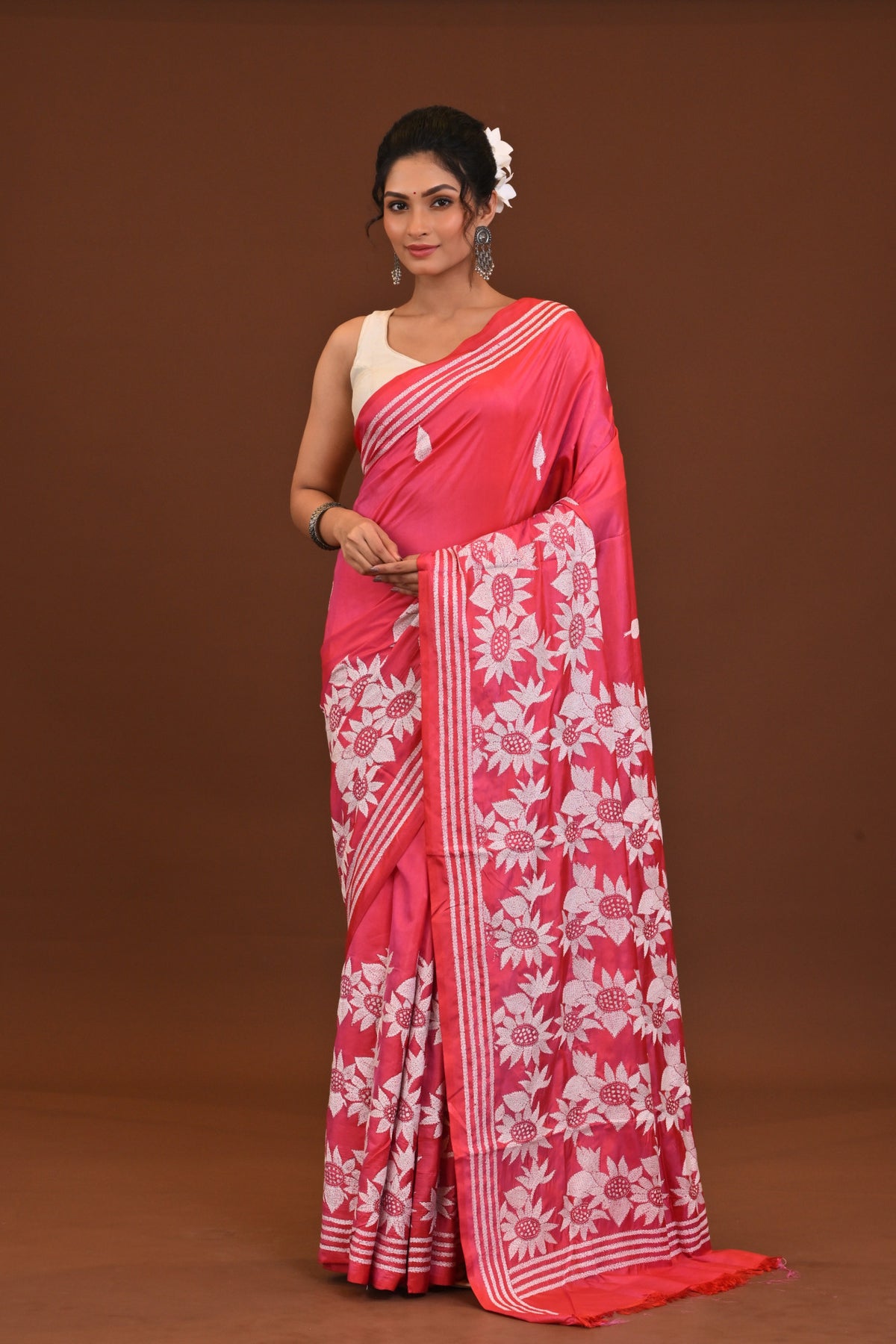 Blended Silk Kantha Saree
