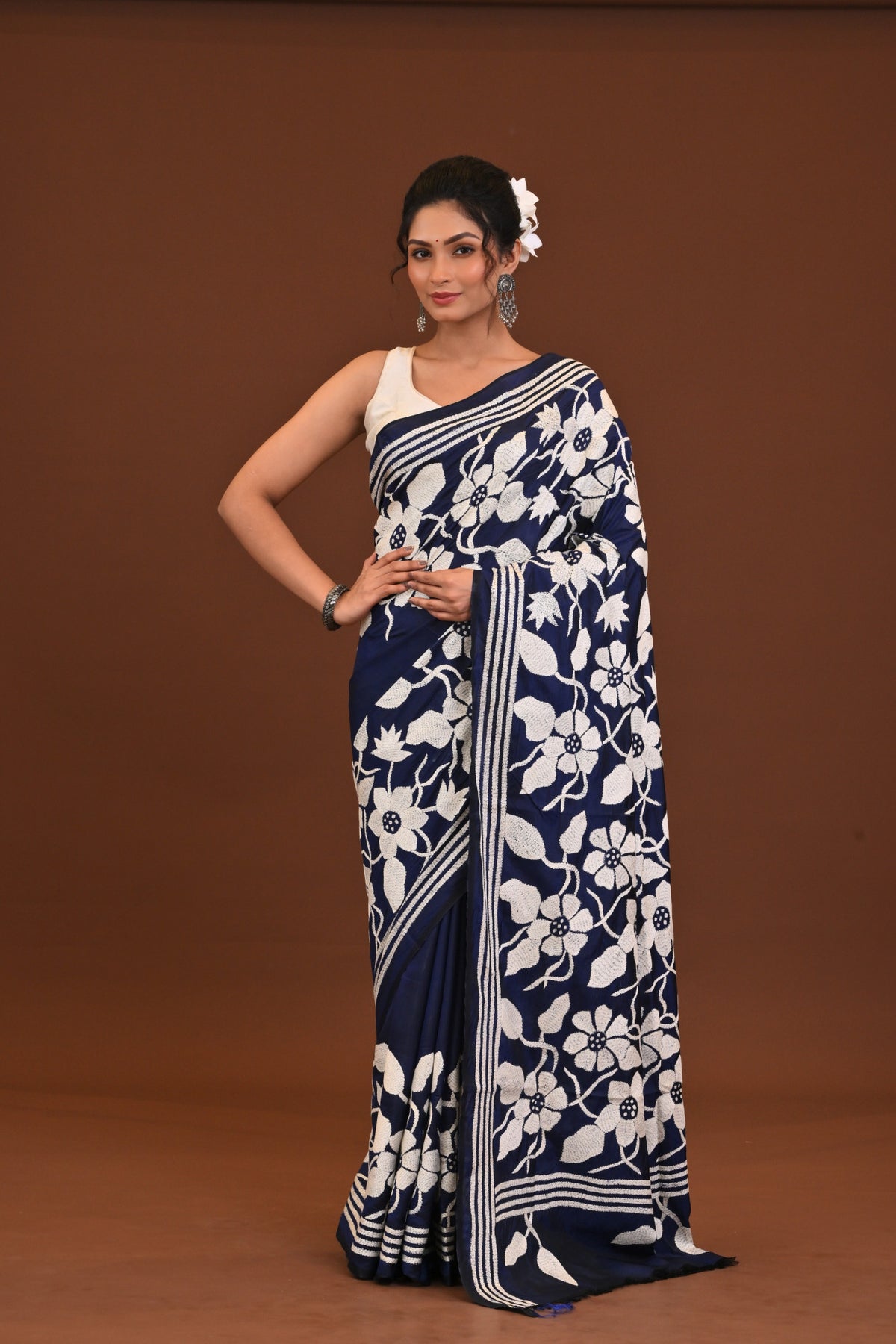 Blended Silk Kantha Saree