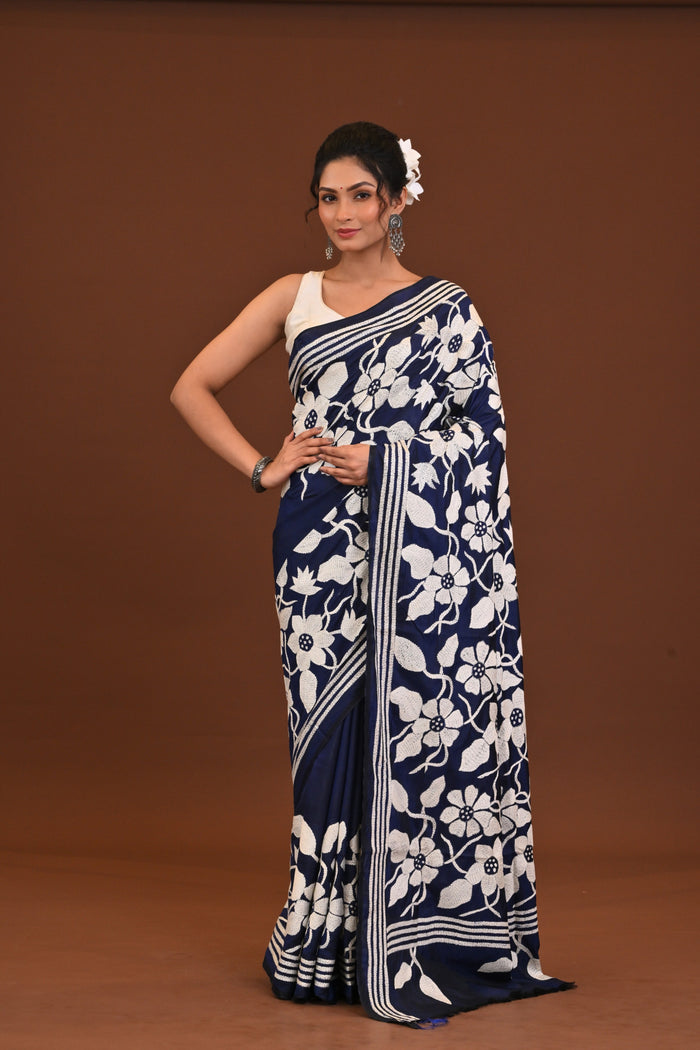 Blended Silk Kantha Saree