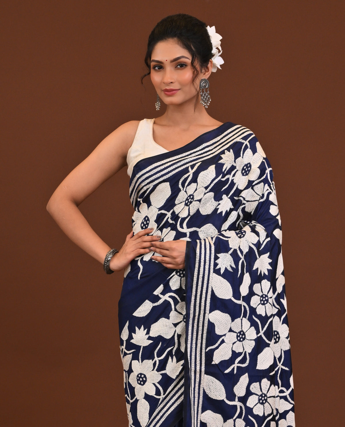Blended Silk Kantha Saree