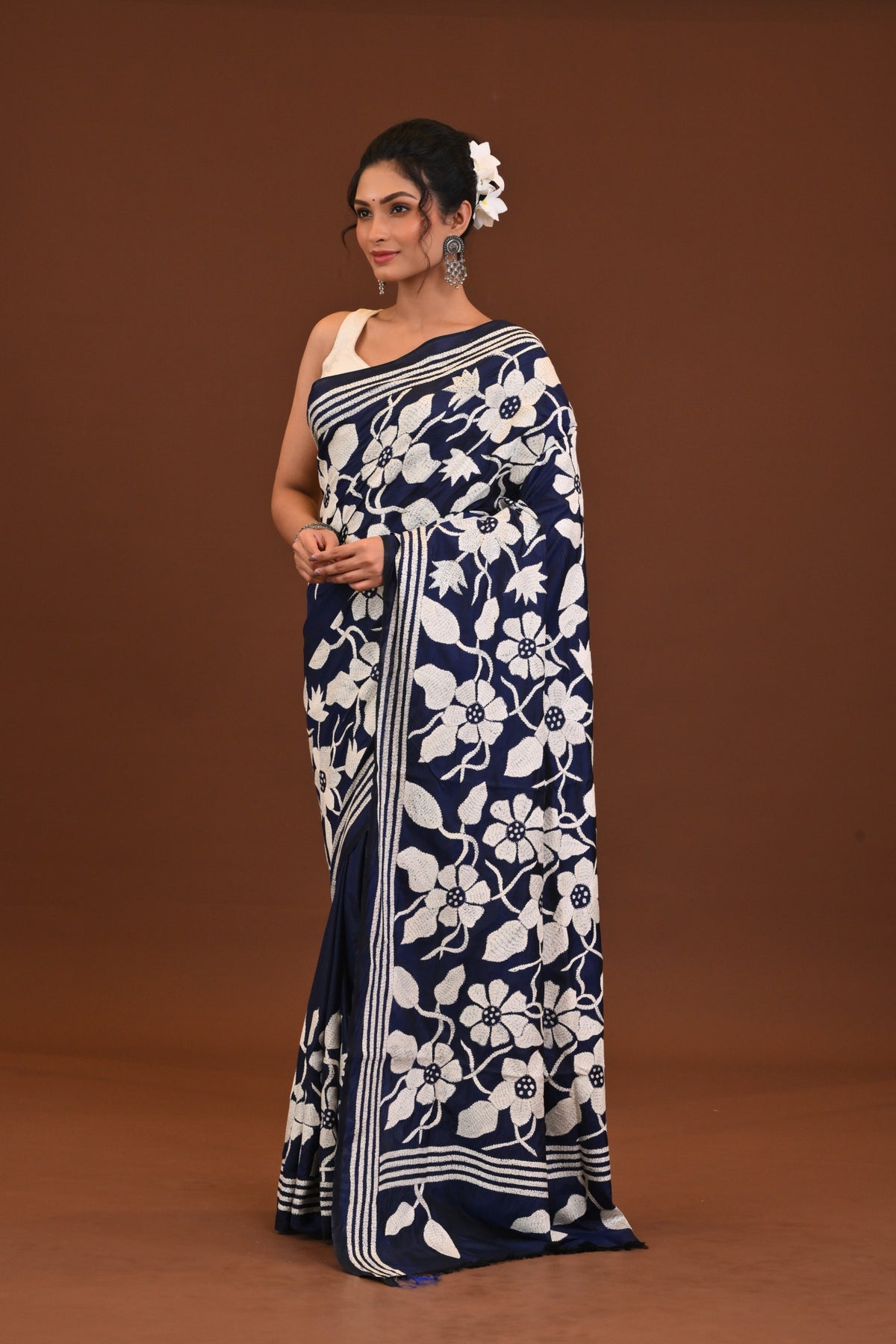 Blended Silk Kantha Saree
