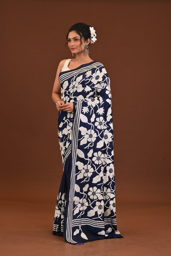 Blended Silk Kantha Saree