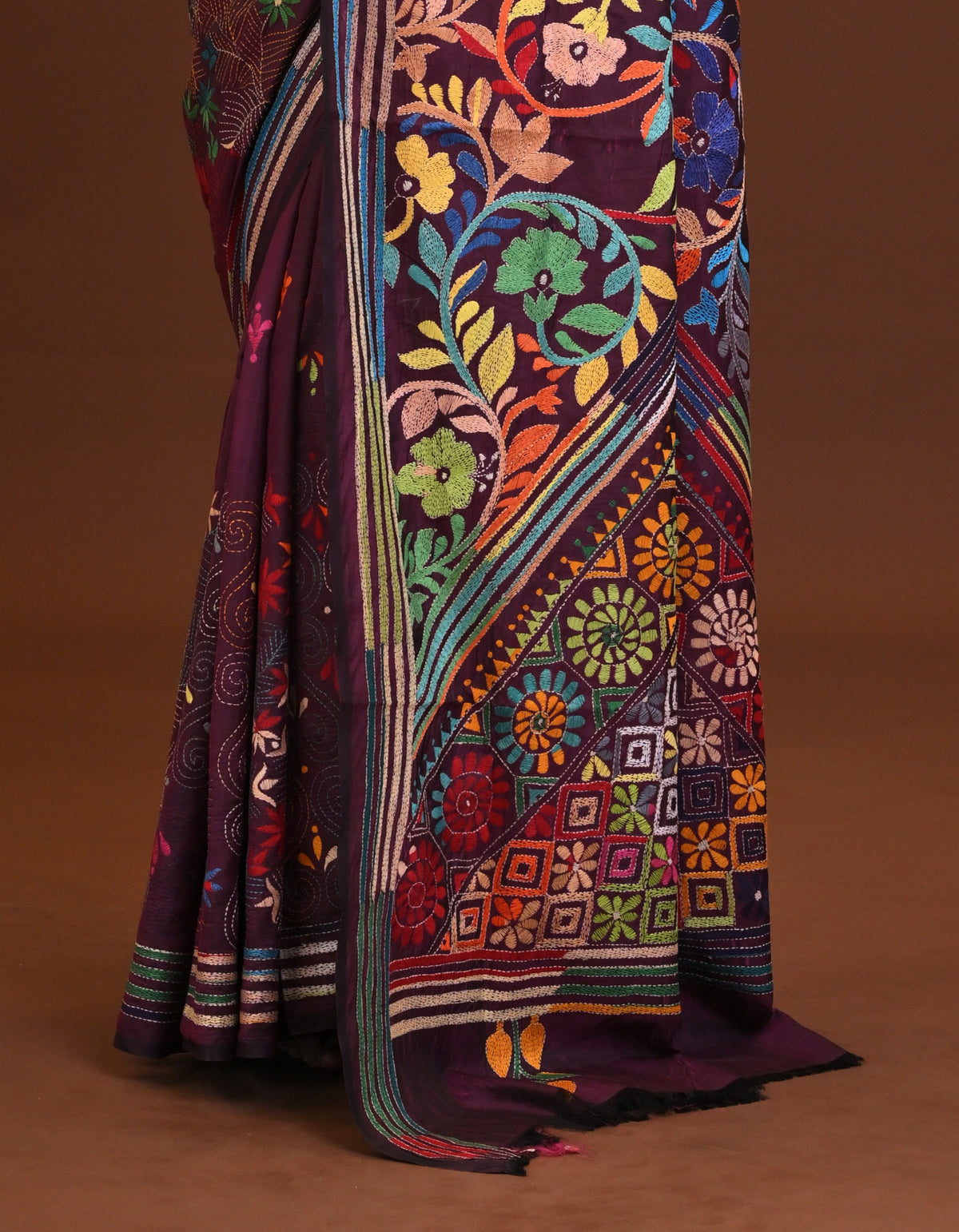 Blended Silk Kantha Saree