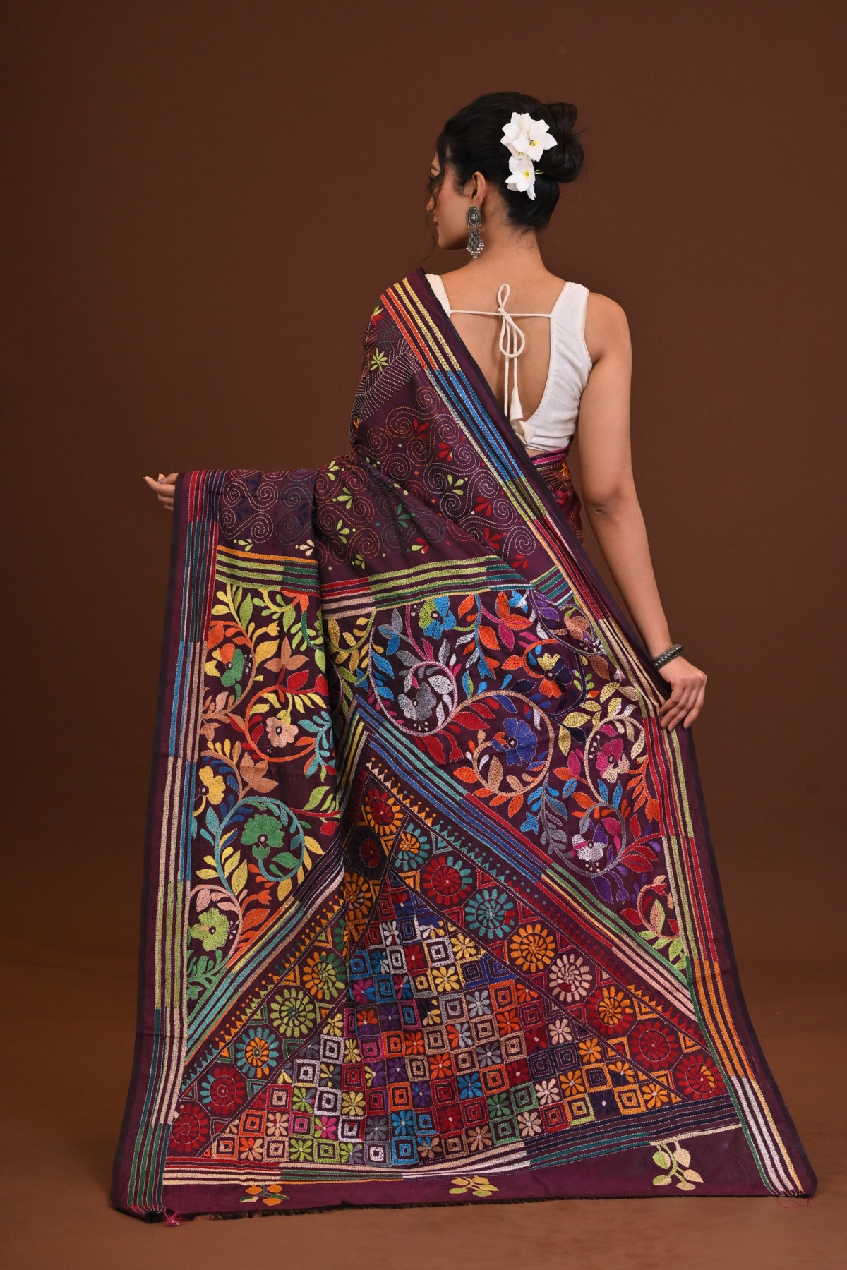 Blended Silk Kantha Saree