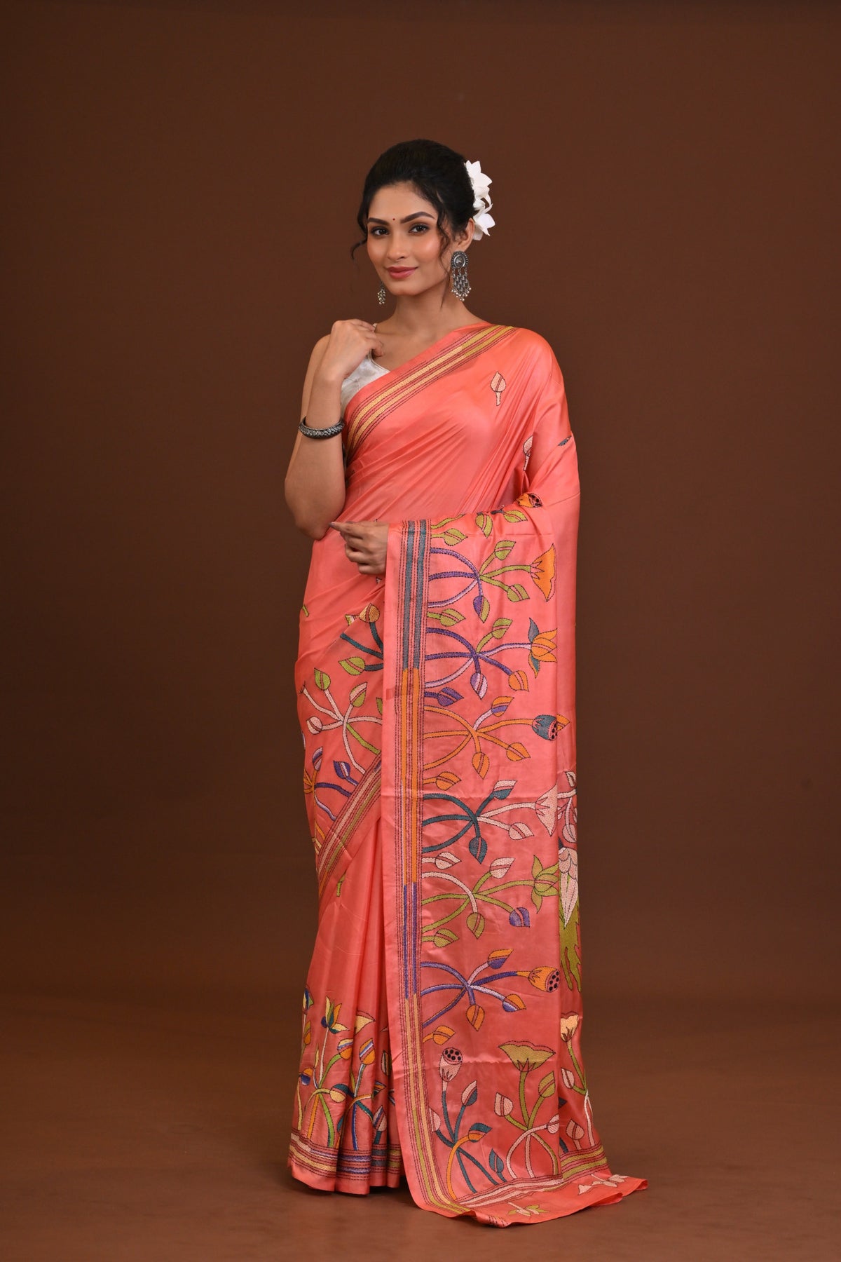 Blended Silk Kantha Saree
