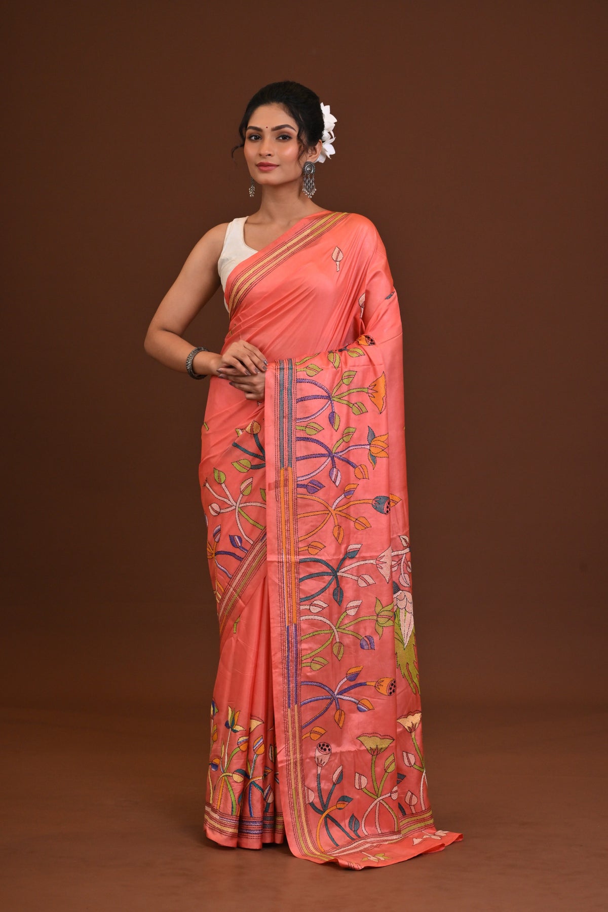Blended Silk Kantha Saree