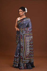 Tussar Fusion Kantha Saree