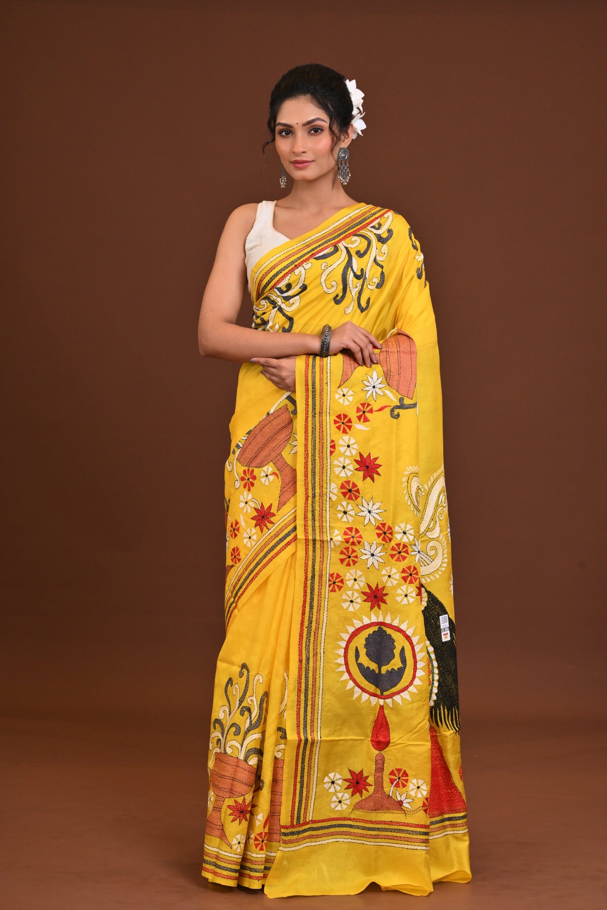 Pure Silk Kantha Saree