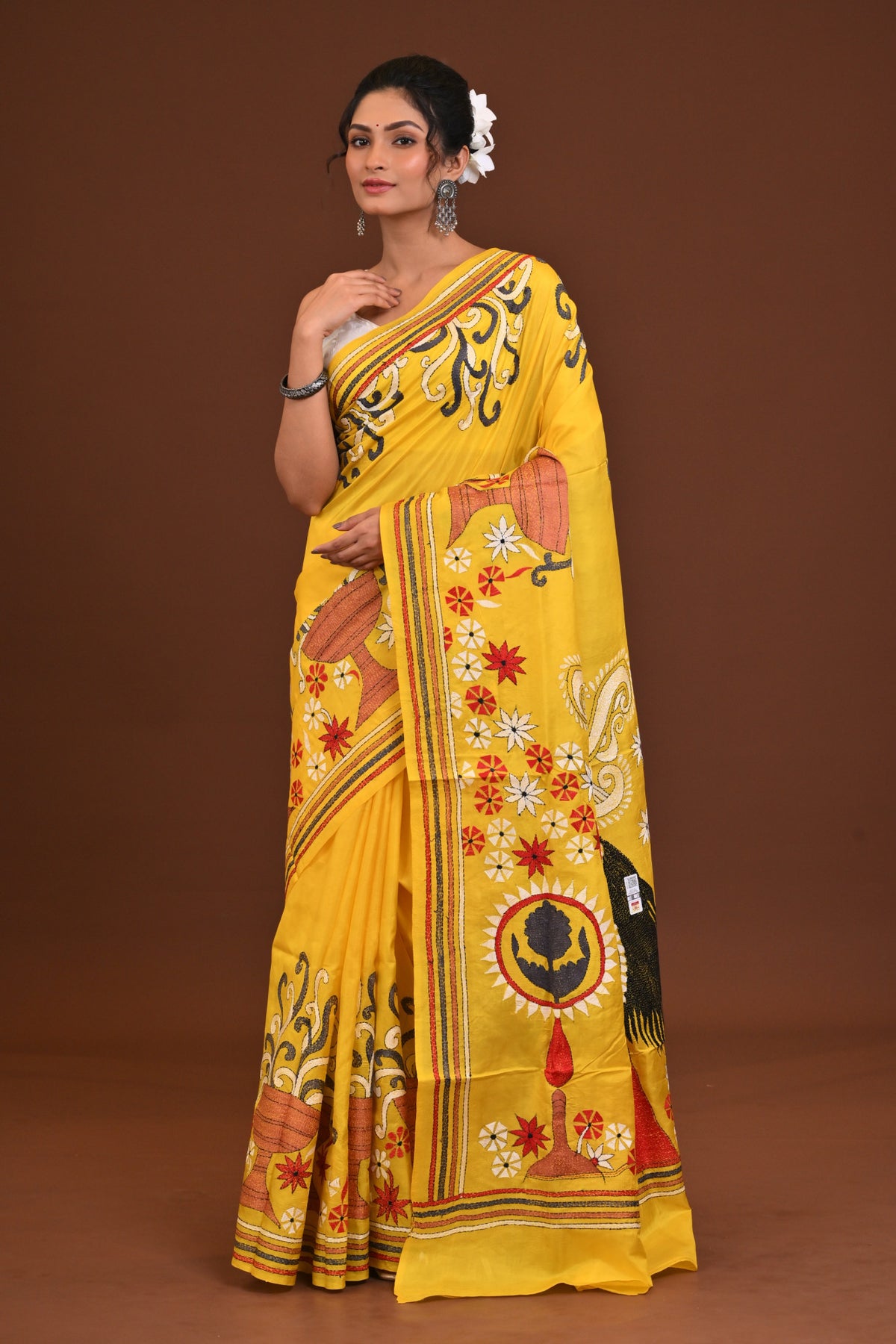Pure Silk Kantha Saree