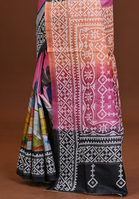 Tussar Fusion Kantha Saree