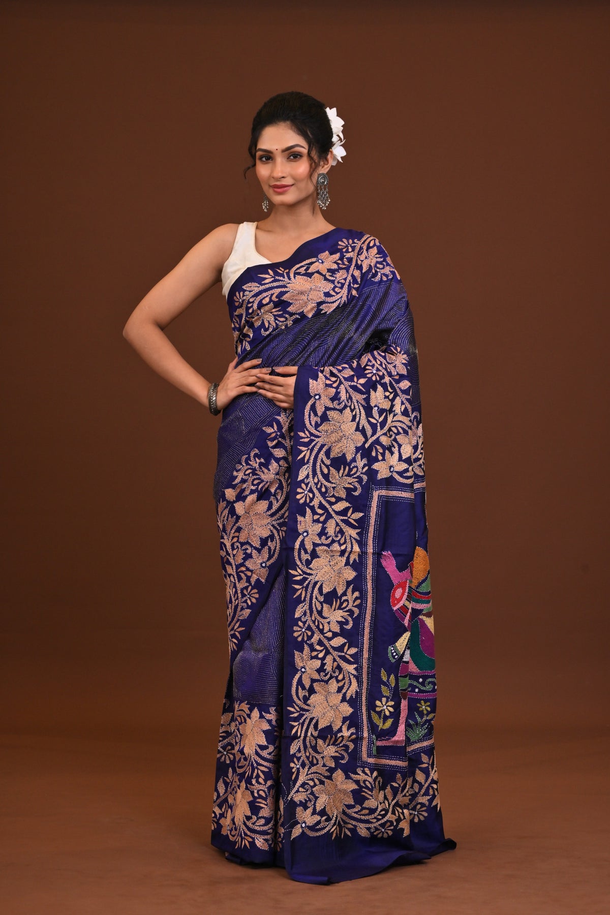 Pure Silk Kantha Saree
