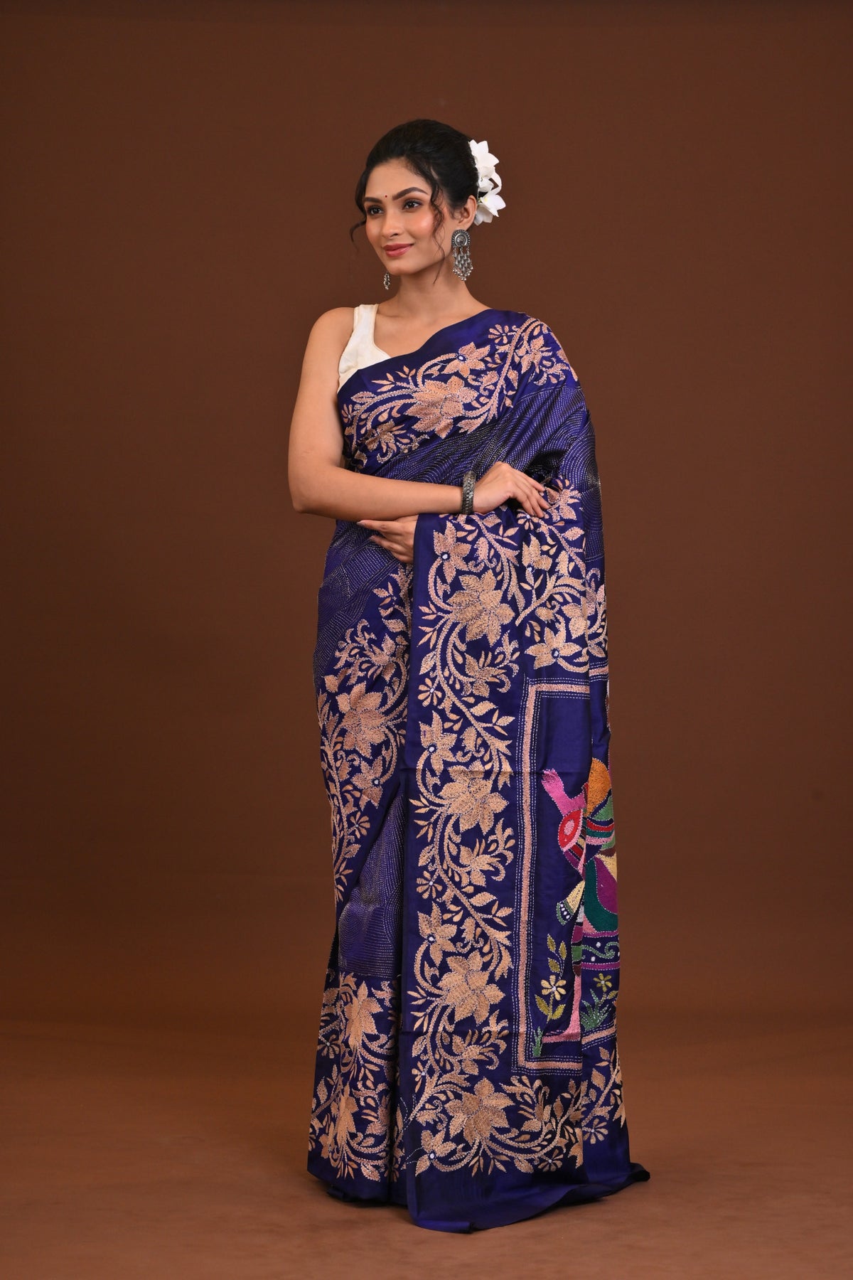 Pure Silk Kantha Saree