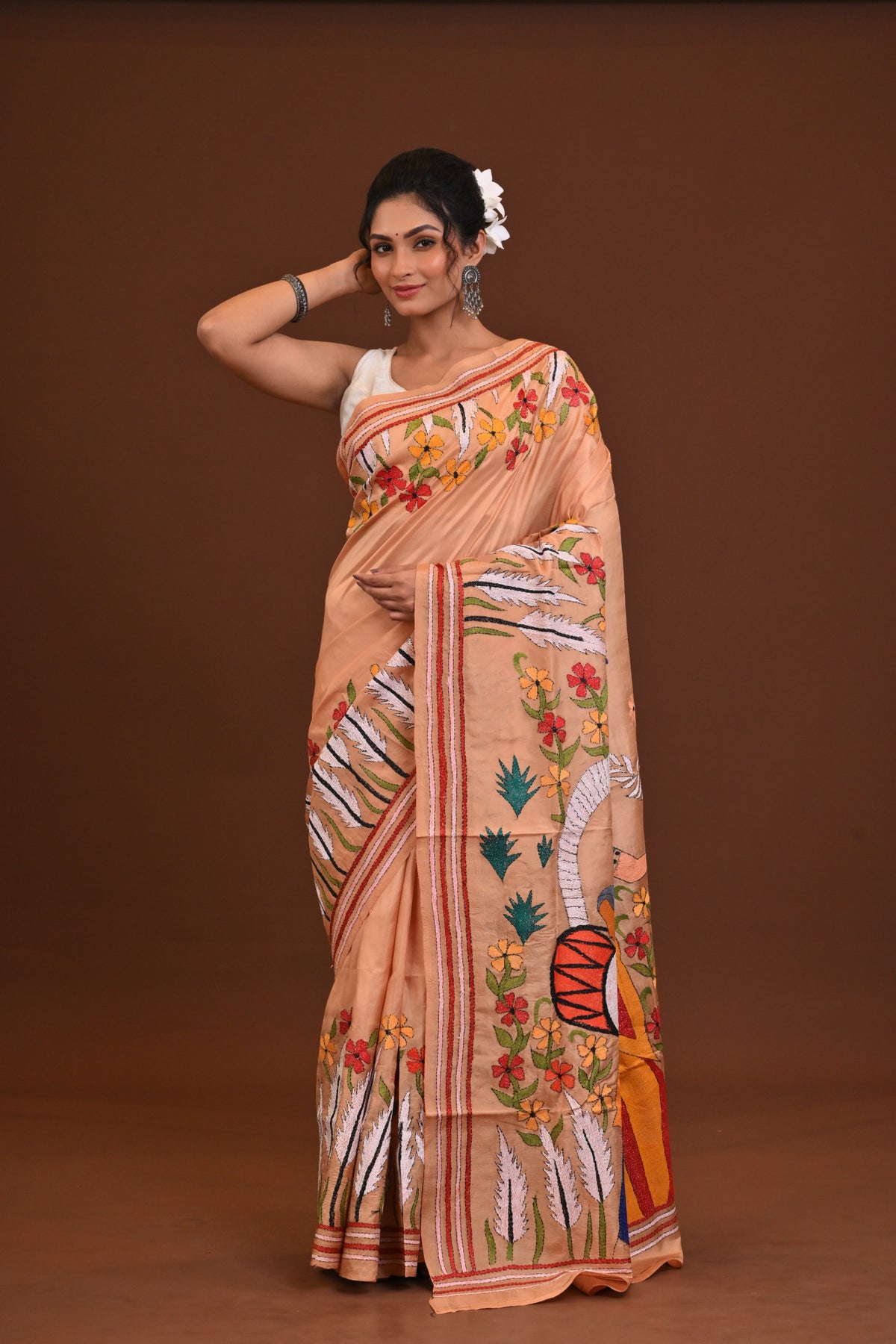 Pure Silk Kantha Saree