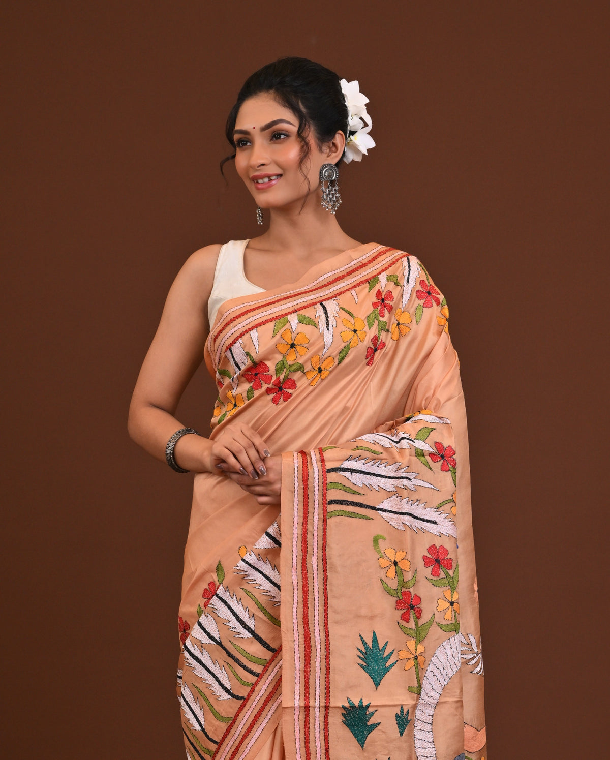 Pure Silk Kantha Saree