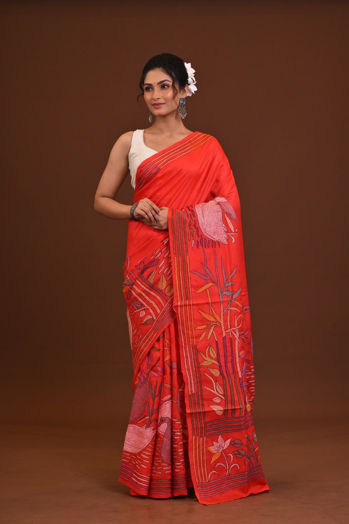 Pure Silk Kantha Saree
