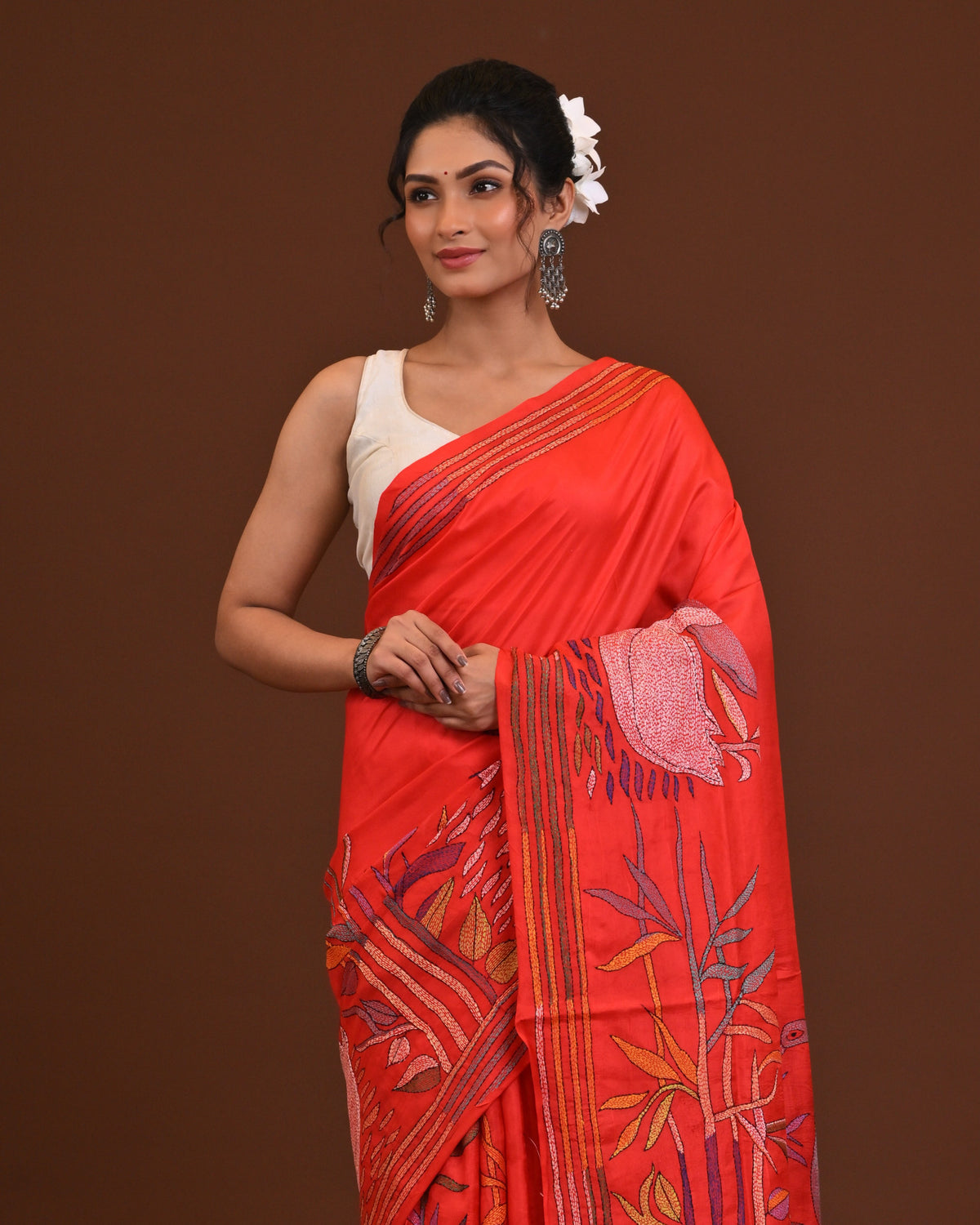 Pure Silk Kantha Saree