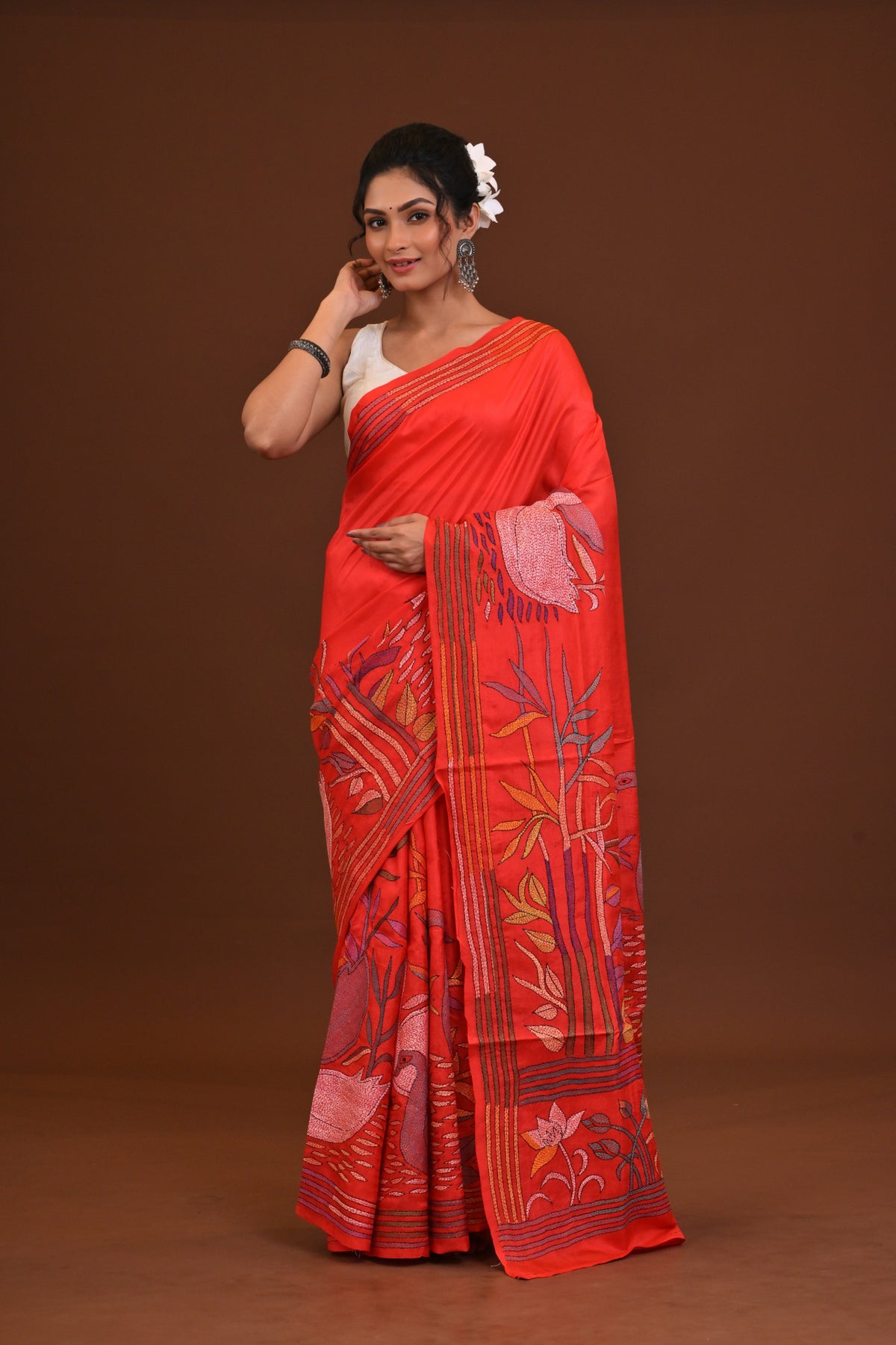 Pure Silk Kantha Saree