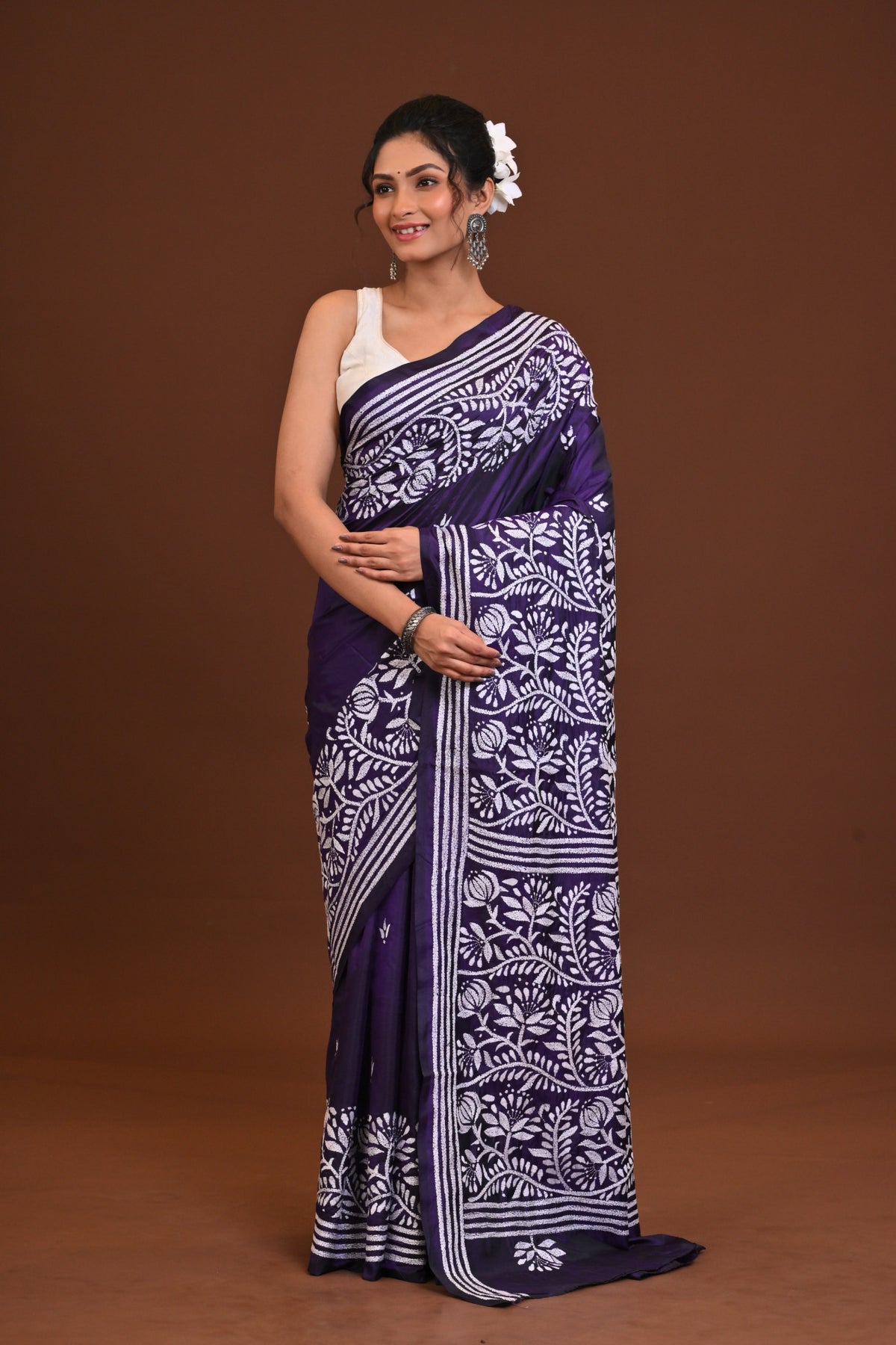 Blended Silk Kantha Saree