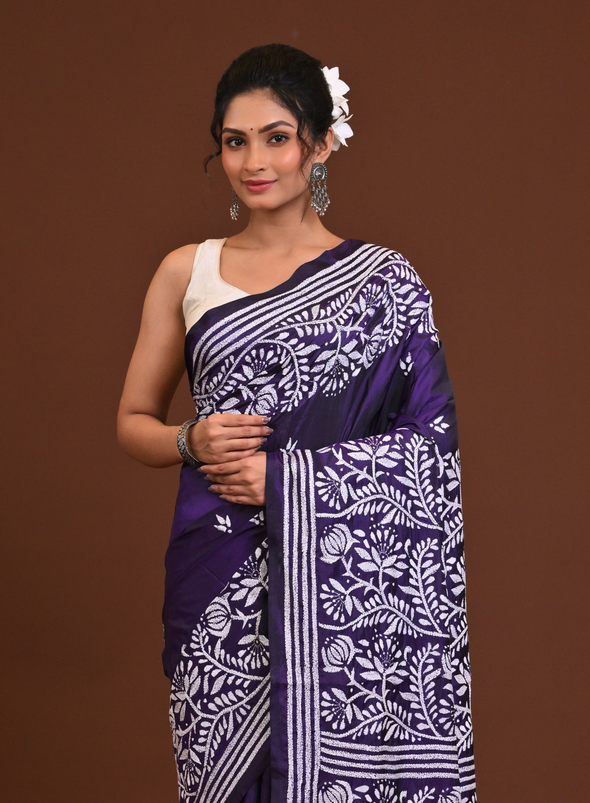 Blended Silk Kantha Saree