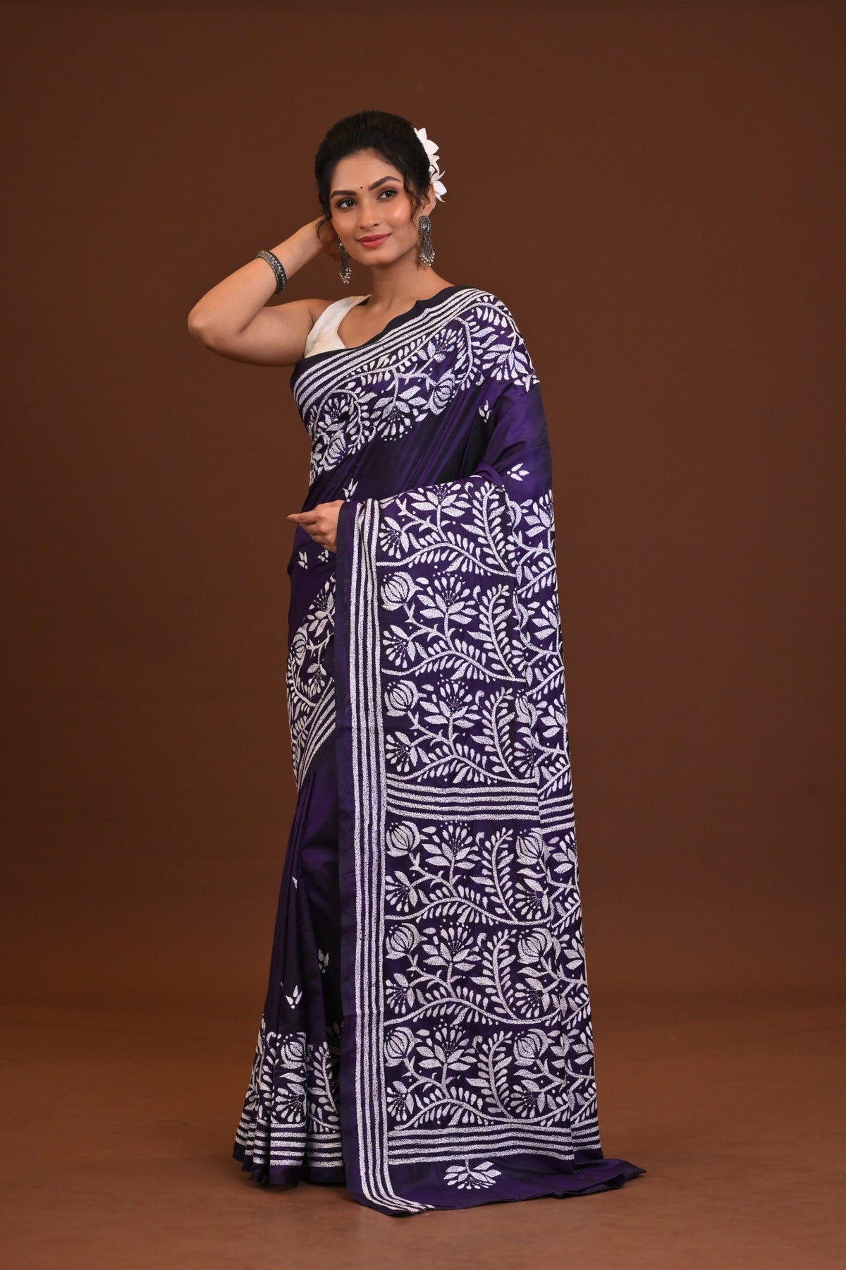 Blended Silk Kantha Saree